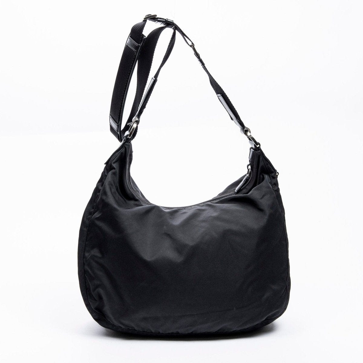 30. Lp x christos Prada Pocket Hobo Black Nylon Shoulder Bag - AWL2332