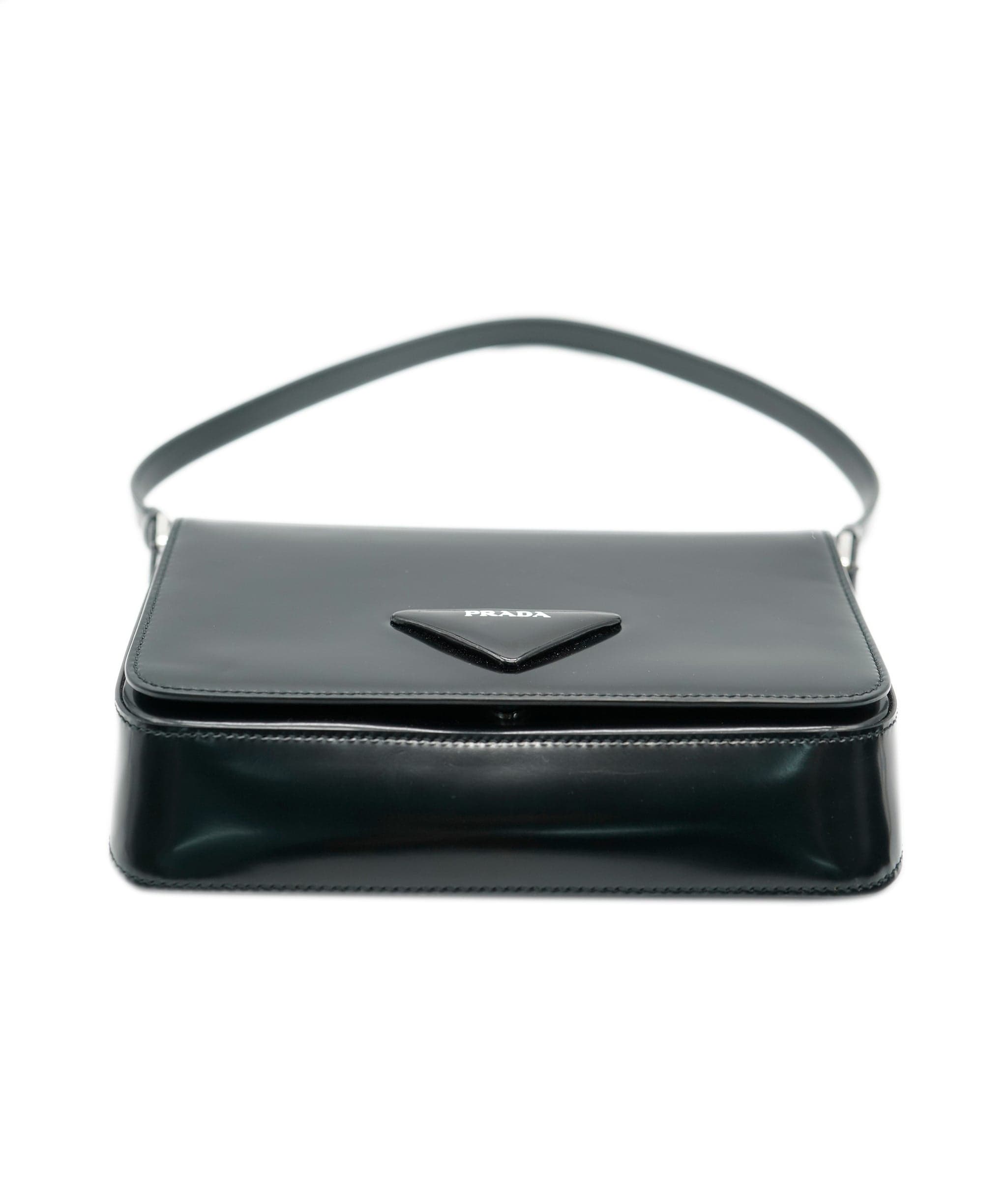 Prada Prada Black Brushed Leather Shoulder Bag ASC2368