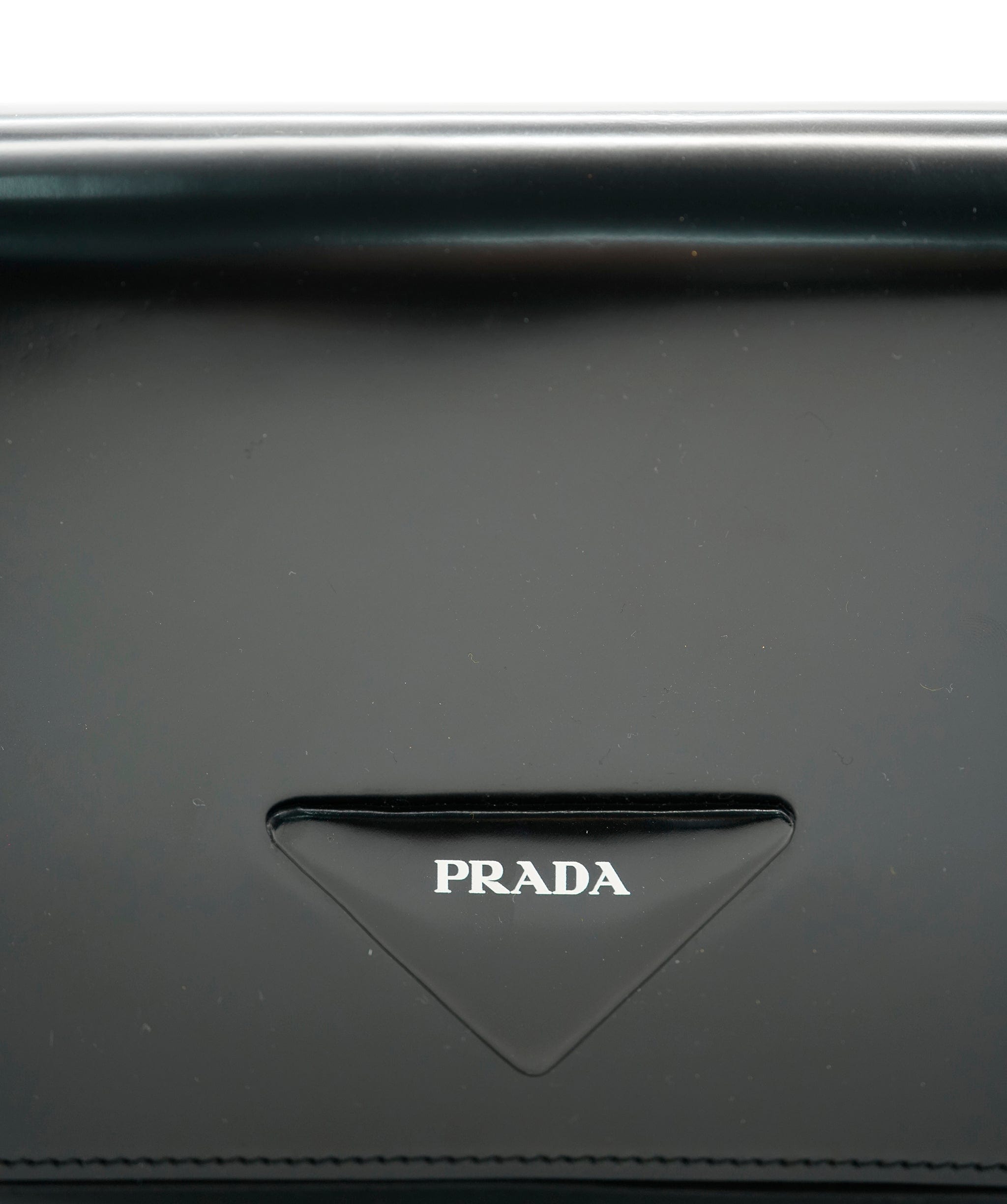 Prada Prada Black Brushed Leather Shoulder Bag ASC2368