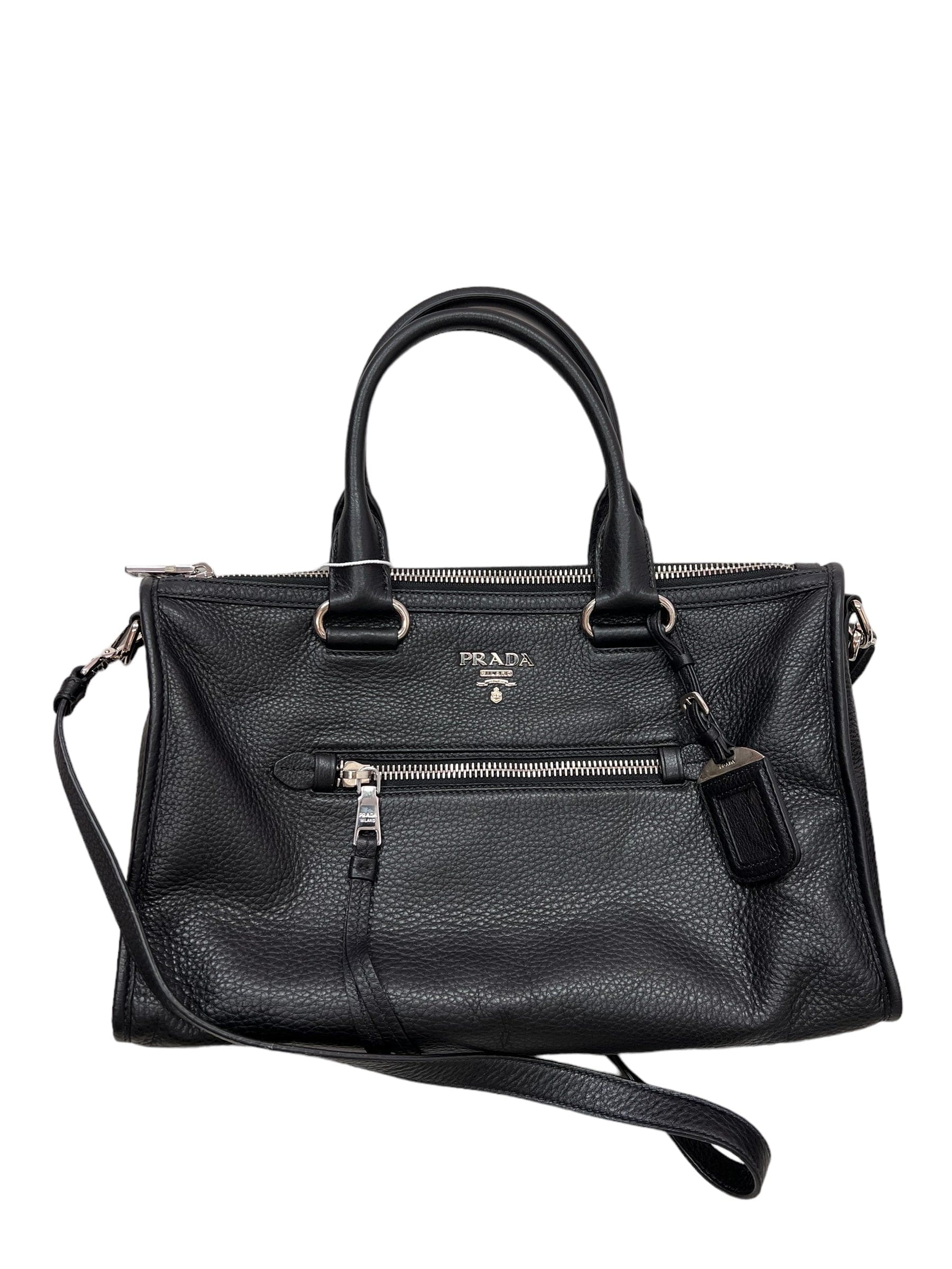 Prada Prada Black Leather Tote Bag SYCK1591