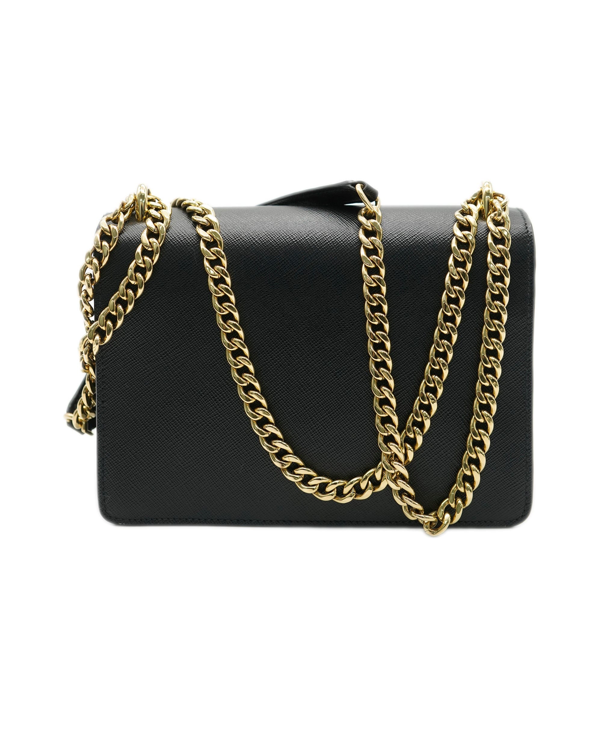 Prada Prada black saffiano envelope bag with GHW - AJC0651