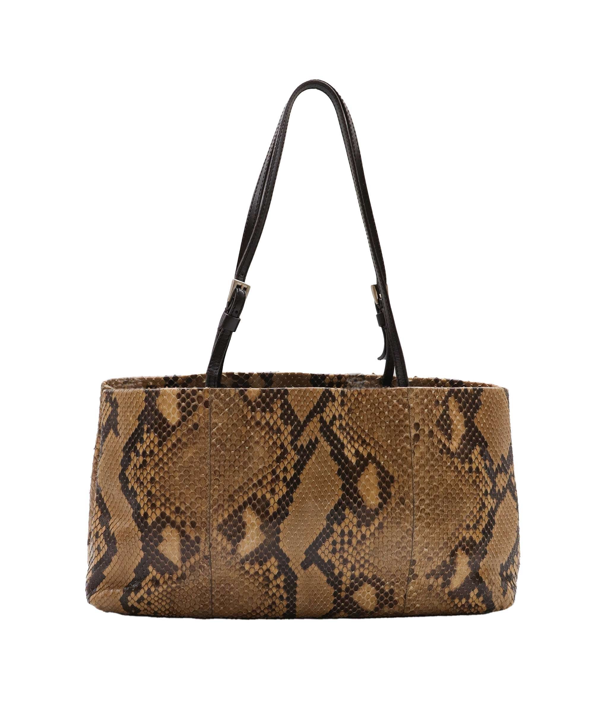 Prada Prada Exotic Mini Tote Bag Brown - DXBS1285