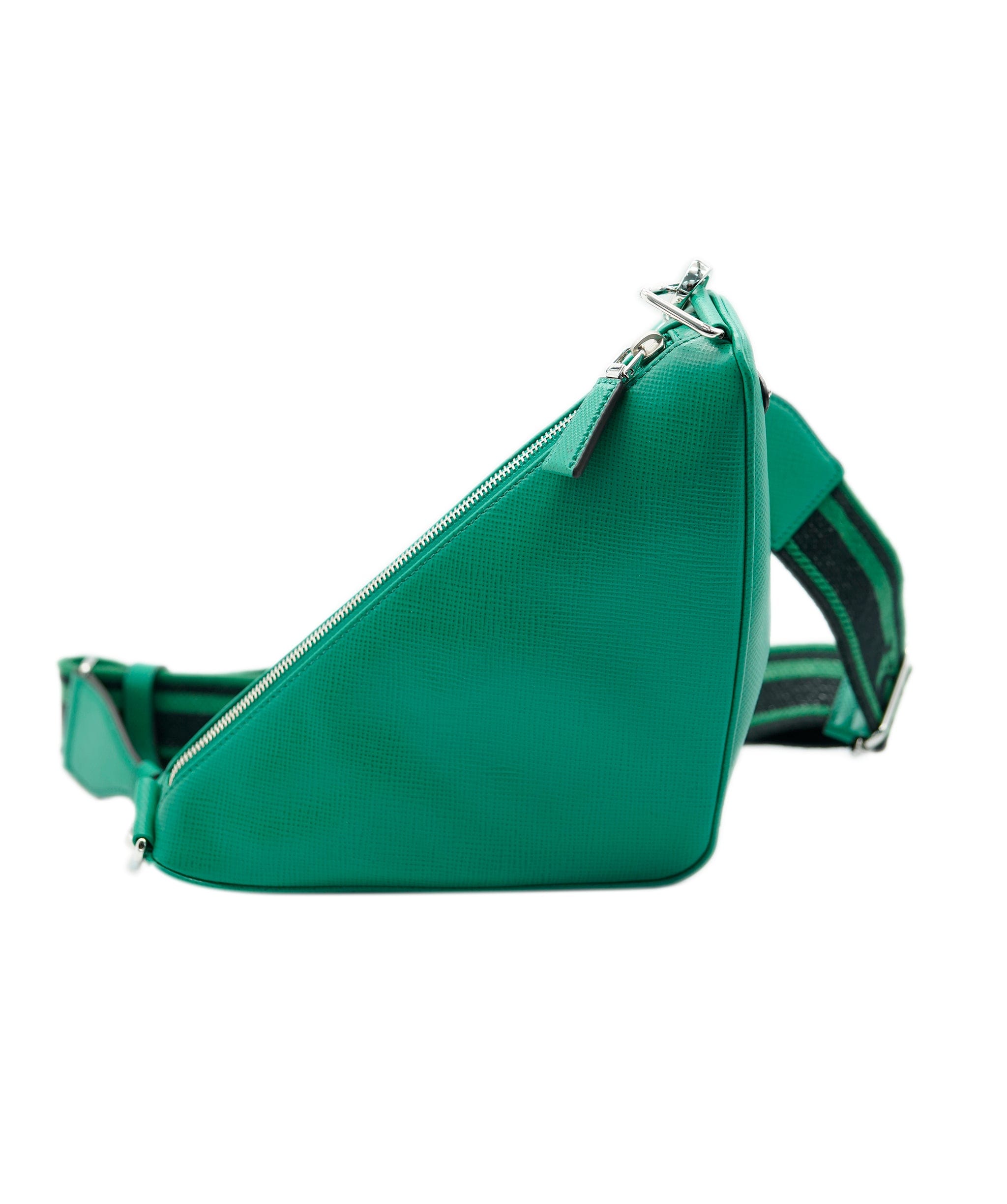 Prada Prada Green Leather Triangle Crossbody Bag 131420