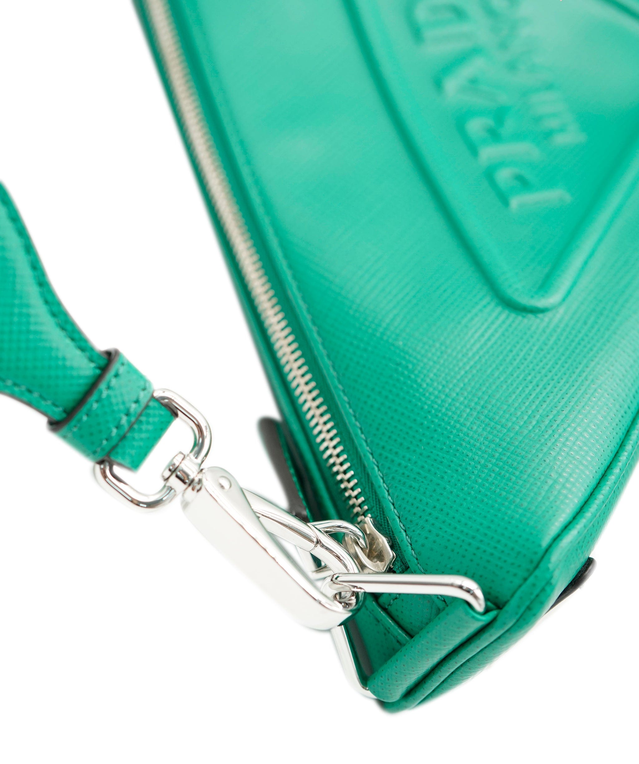 Prada Prada Green Leather Triangle Crossbody Bag 131420