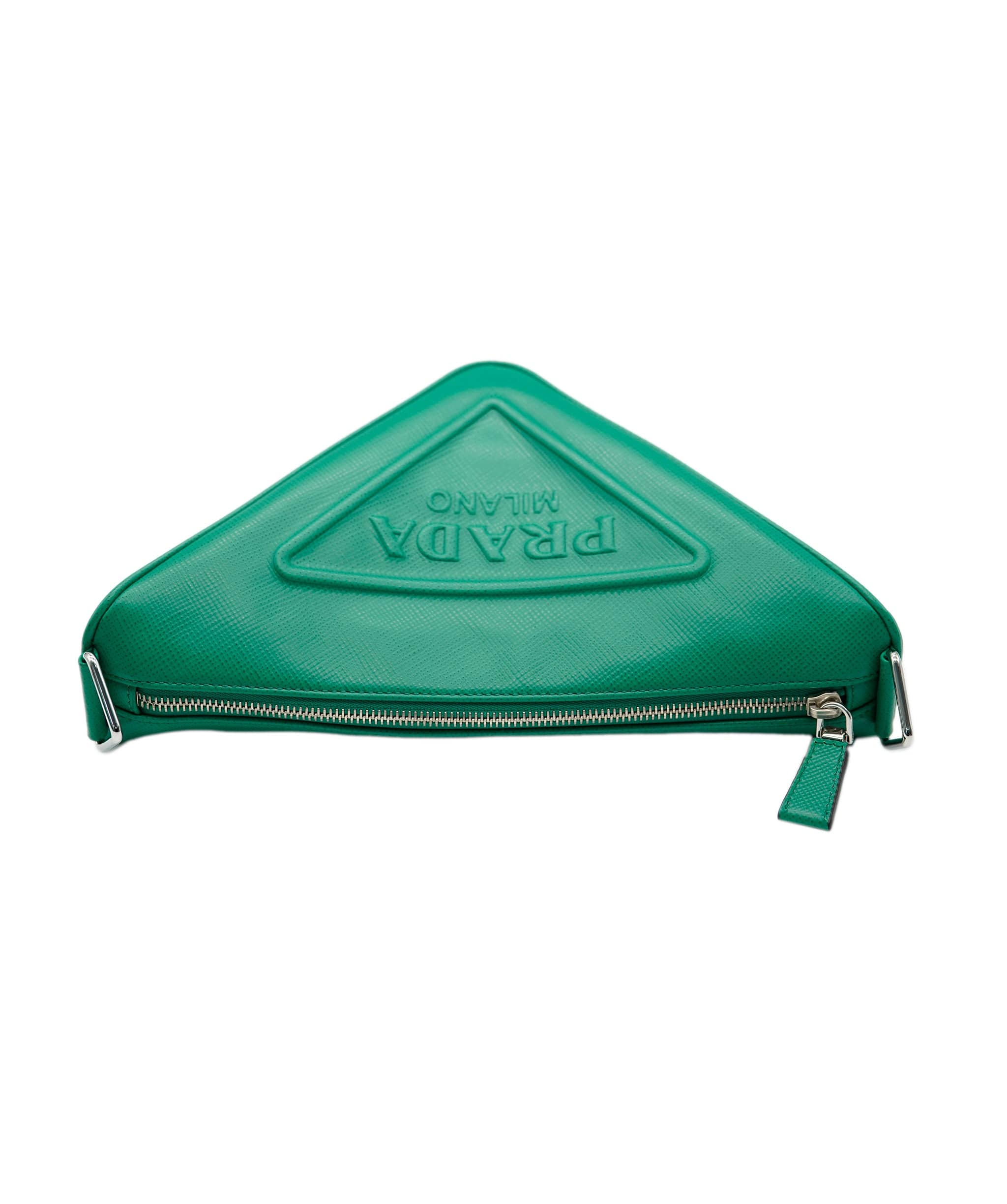 Prada Prada Green Leather Triangle Crossbody Bag 131420