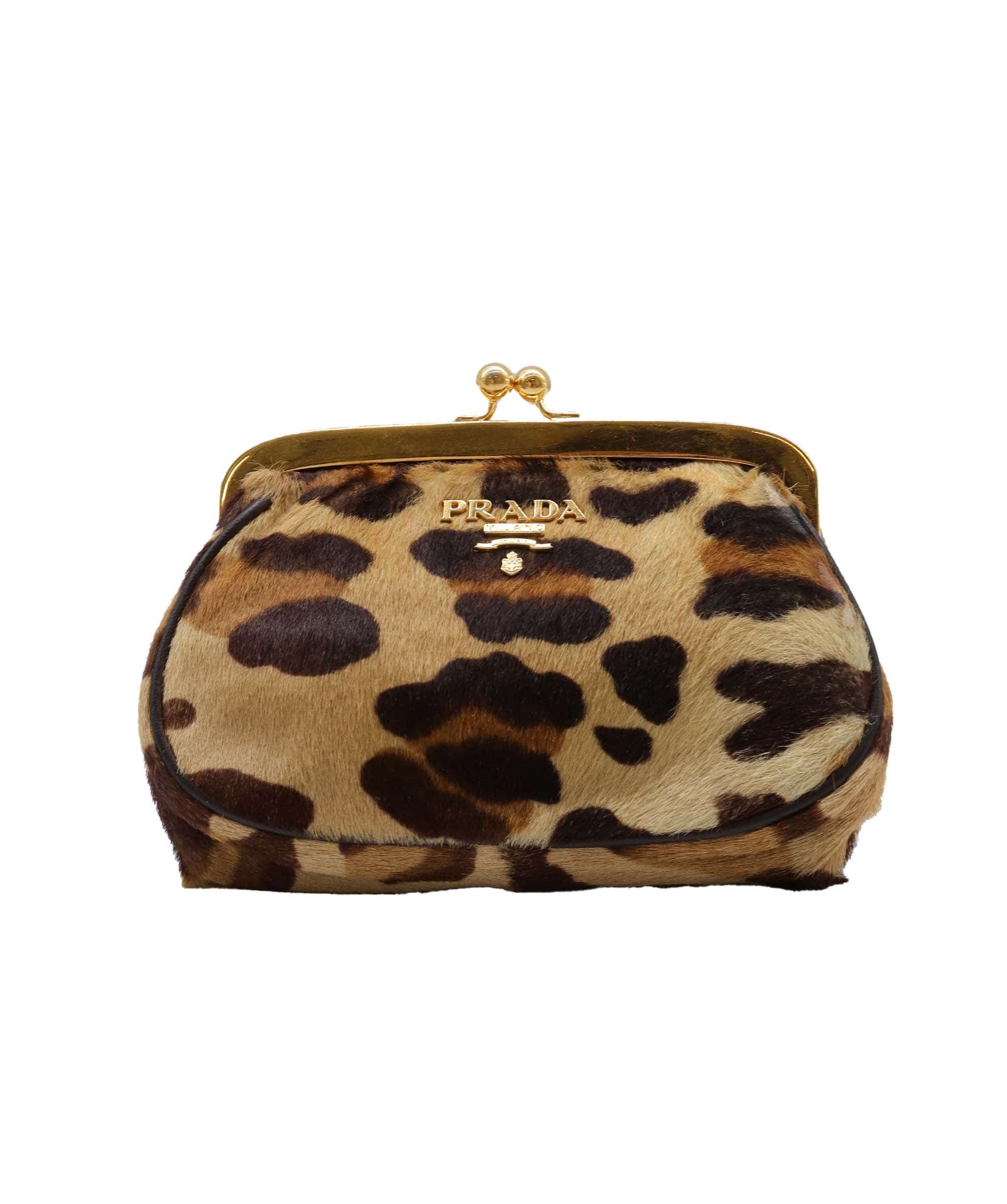 Prada Prada Leopard Calf Hair Coin Purse  DXBS1273