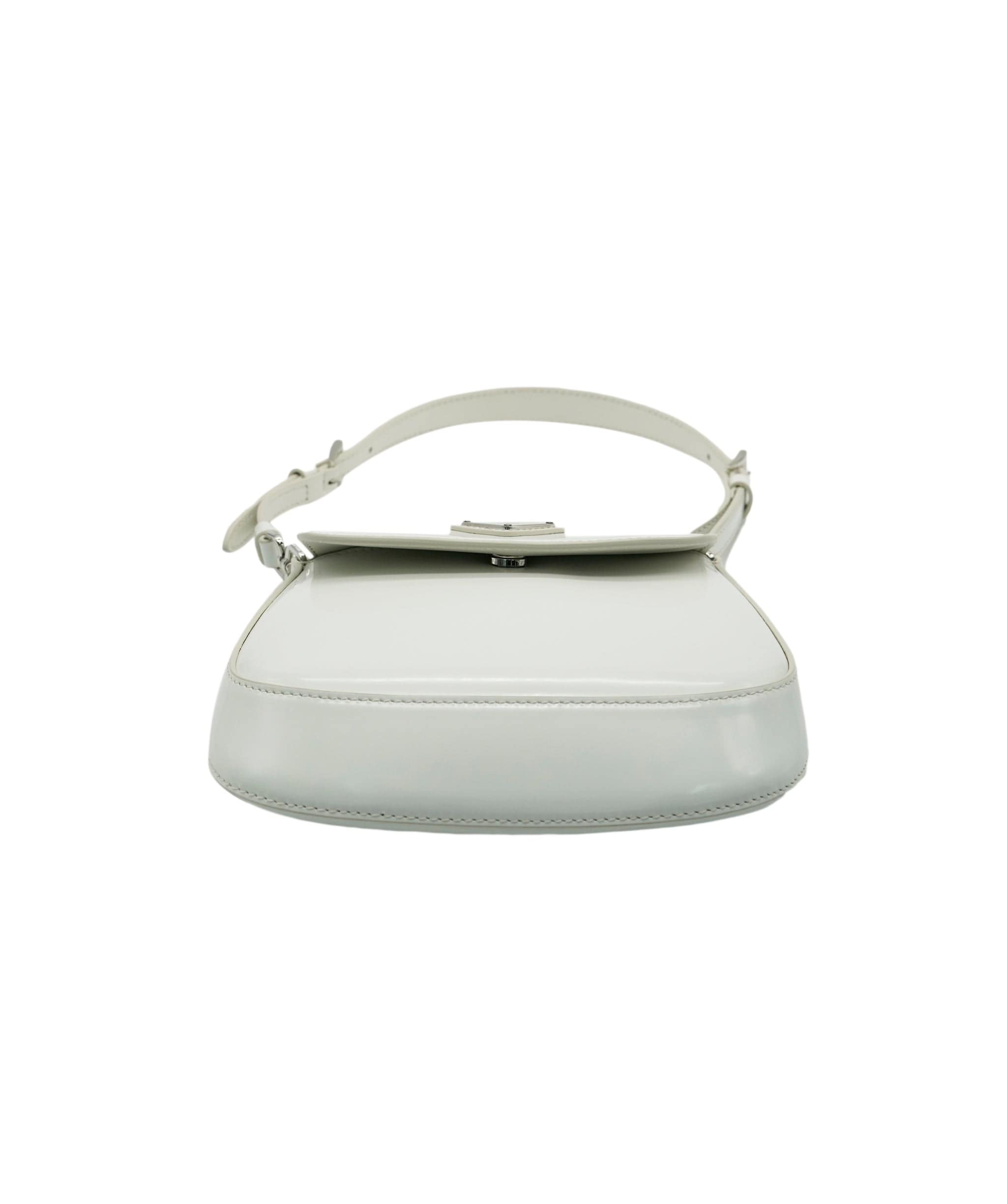 Prada Prada White Brushed Leather Mini Cleo ABC0725