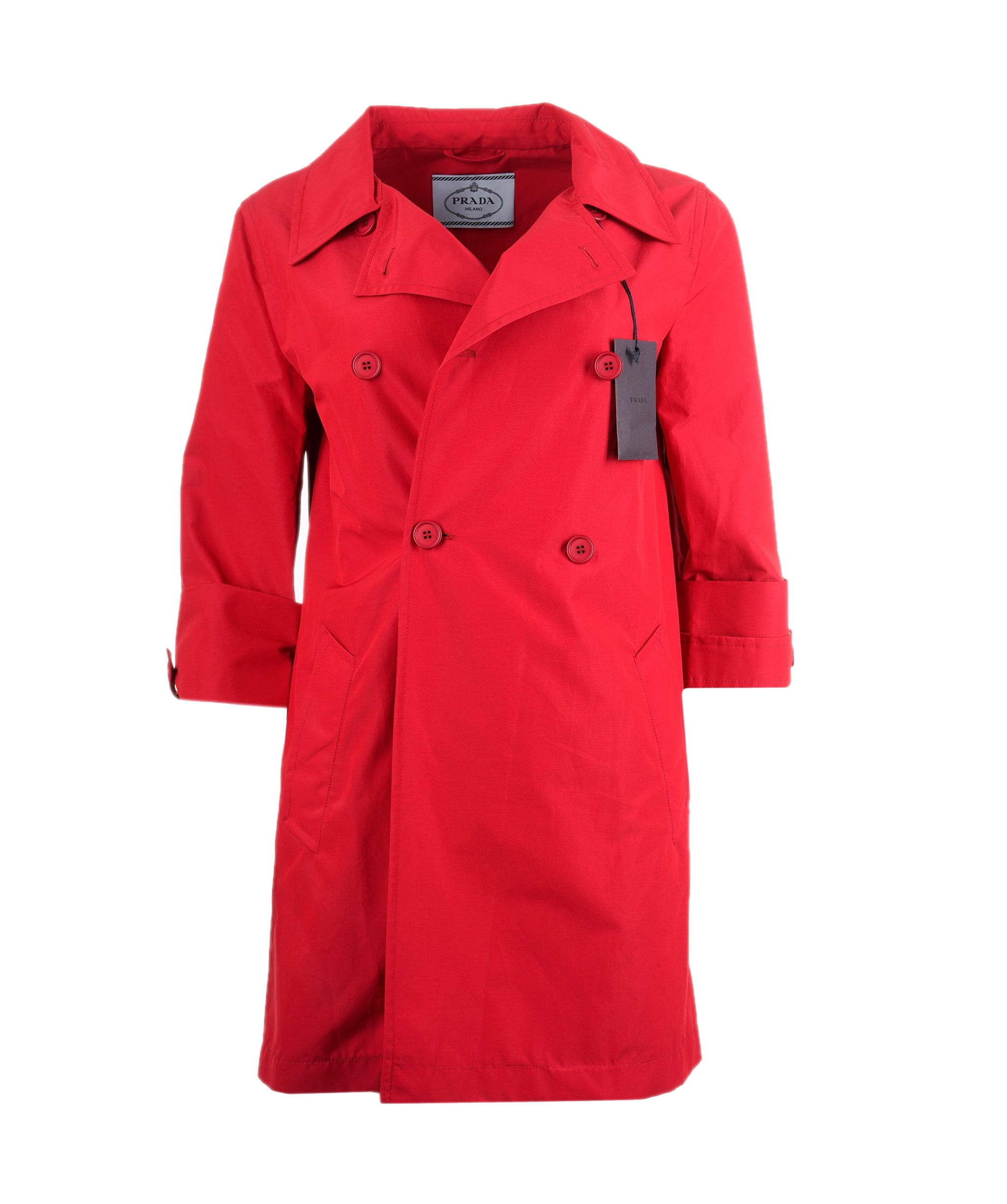 Prada Prada Red Waterproof Jacket With Belt  ALL0430