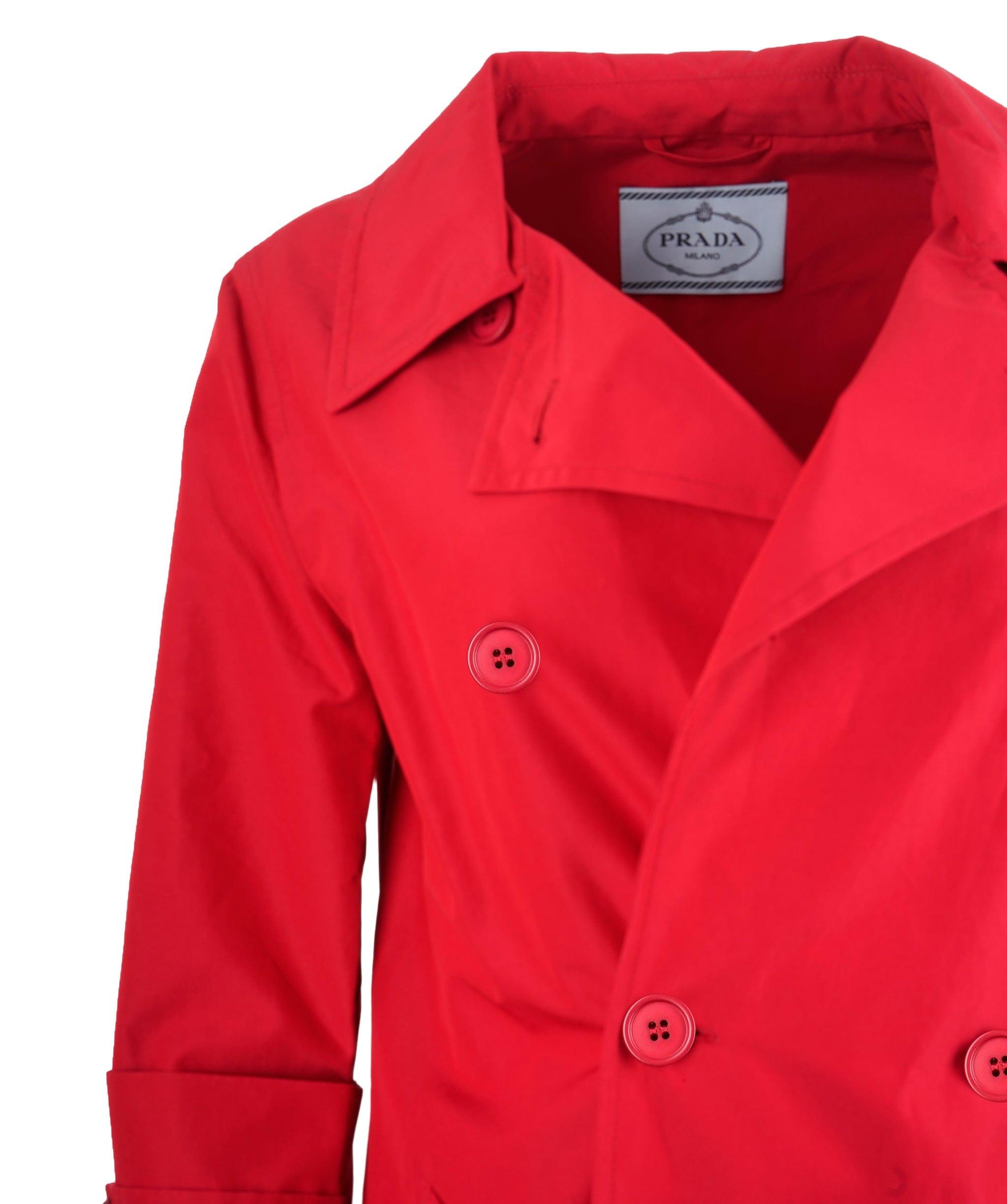 Prada Prada Red Waterproof Jacket With Belt  ALL0430