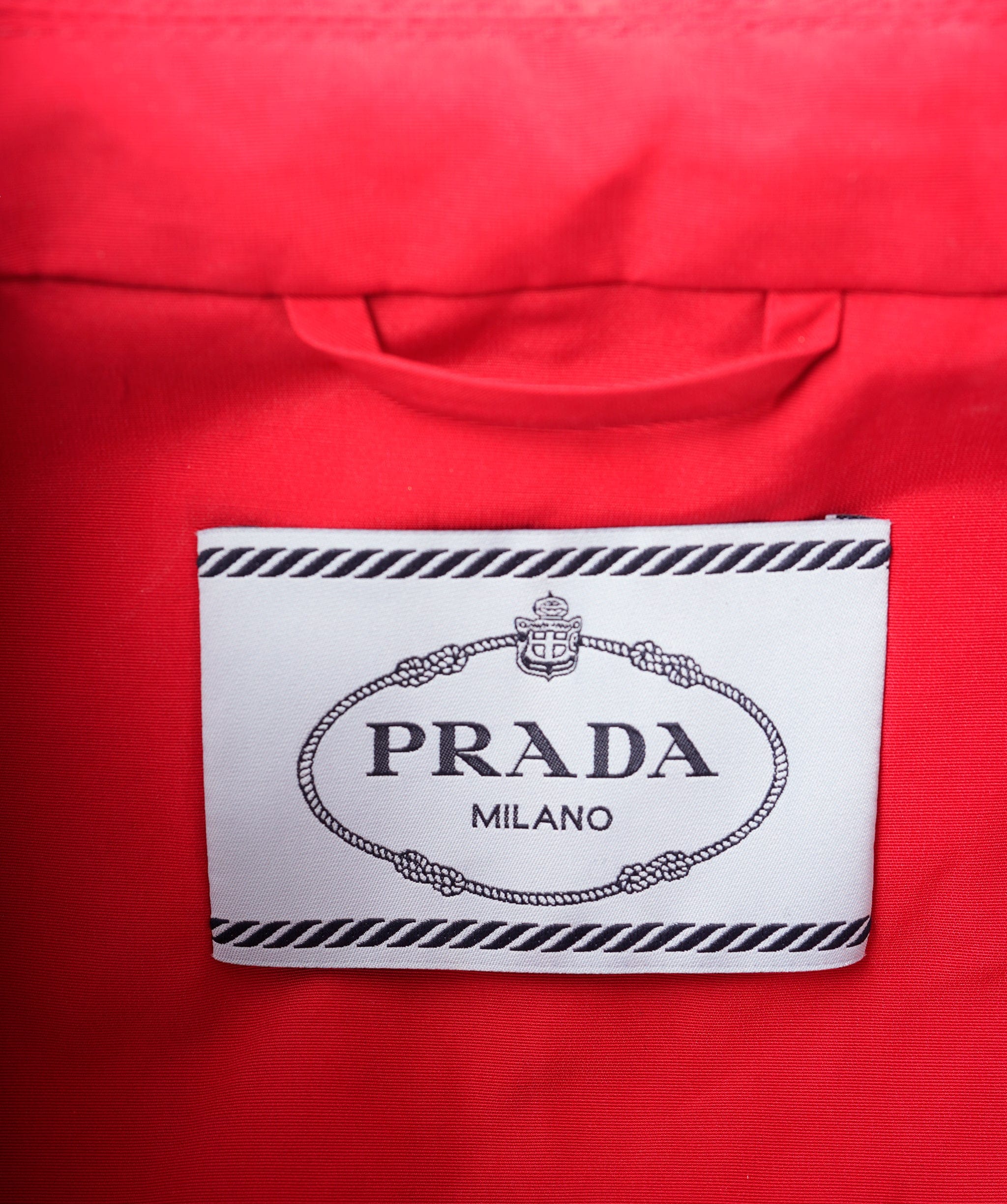 Prada Prada Red Waterproof Jacket With Belt  ALL0430