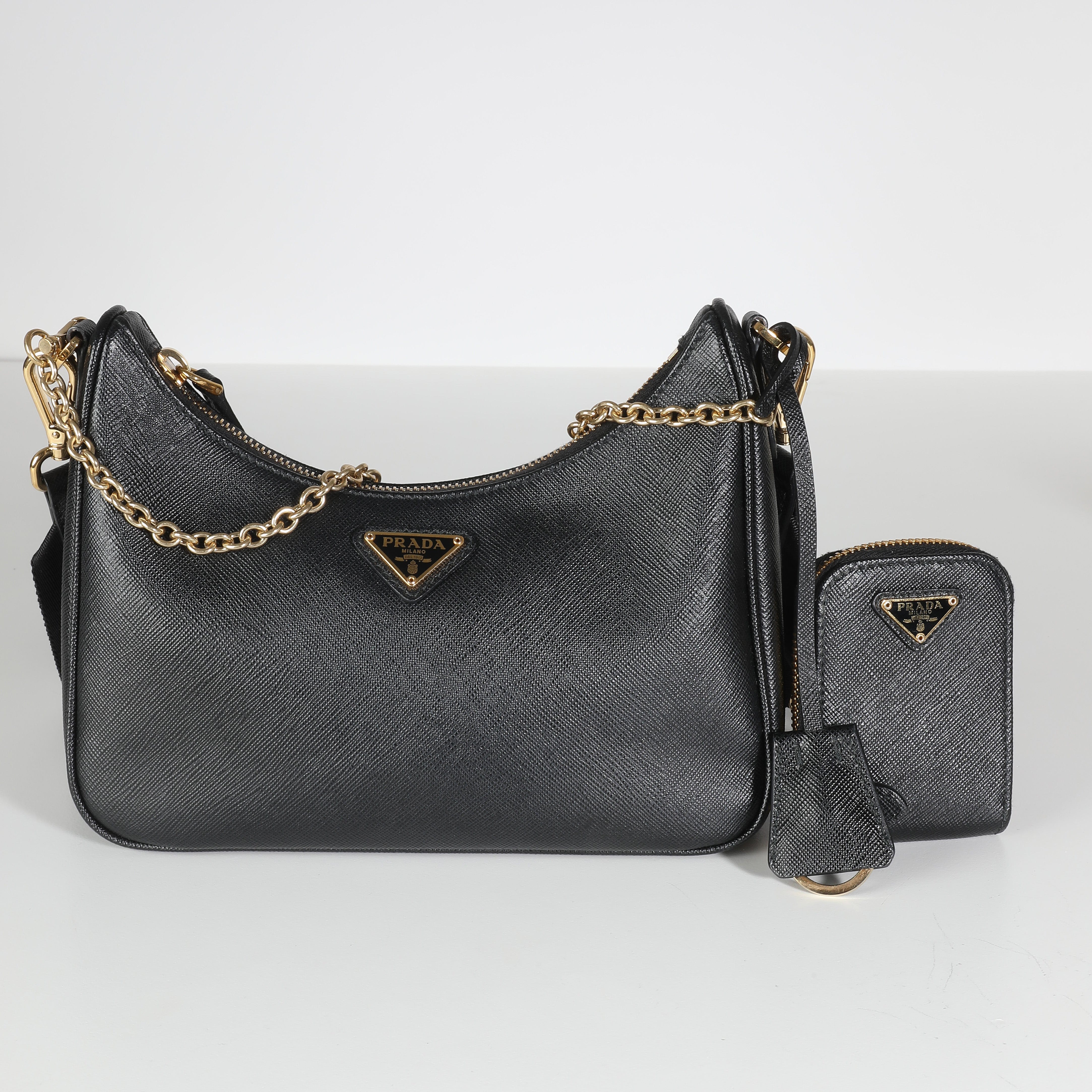 Prada Black Saffiano Re-Edition 2005 Bag