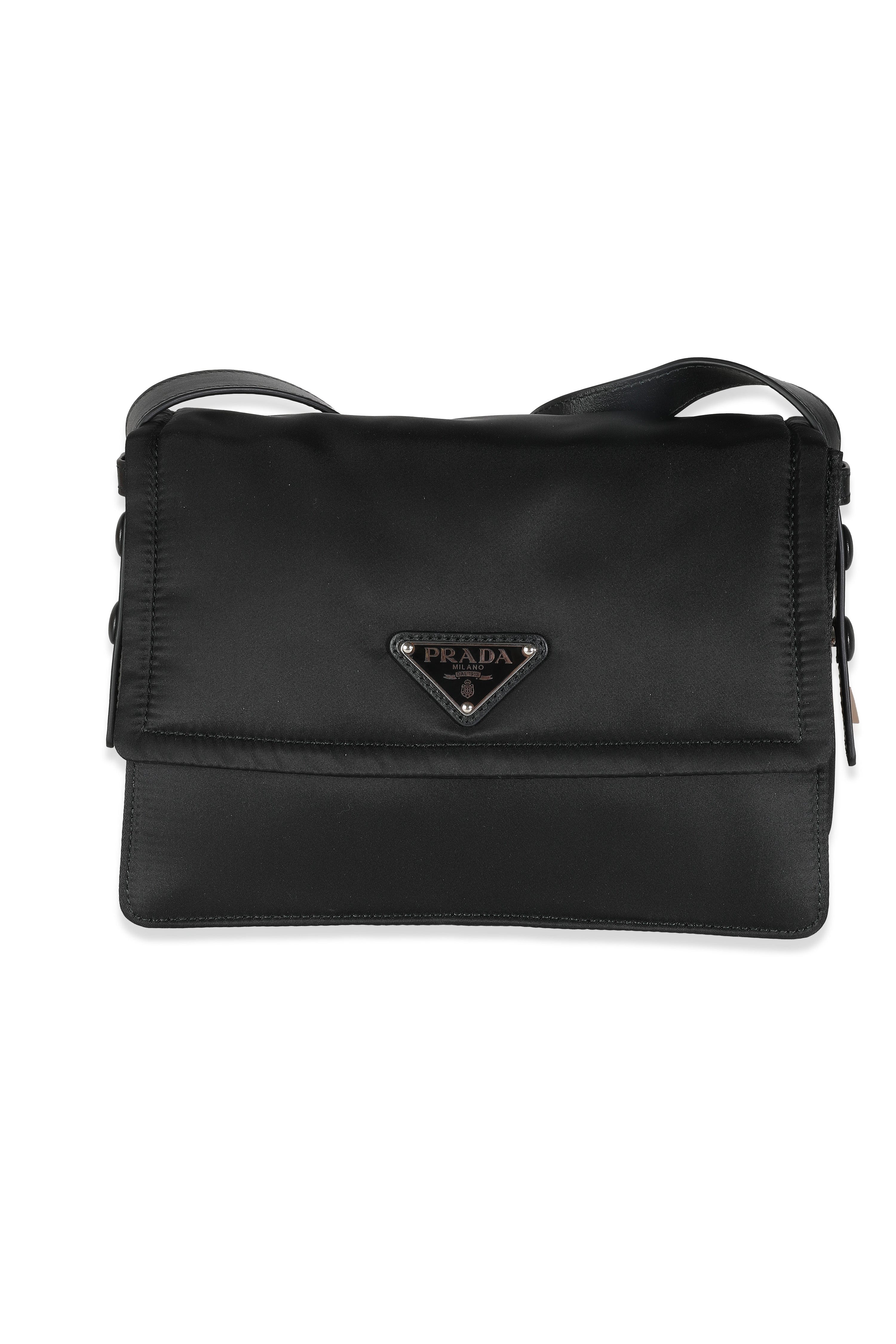 Prada Prada Black Small Padded Re-Nylon Shoulder