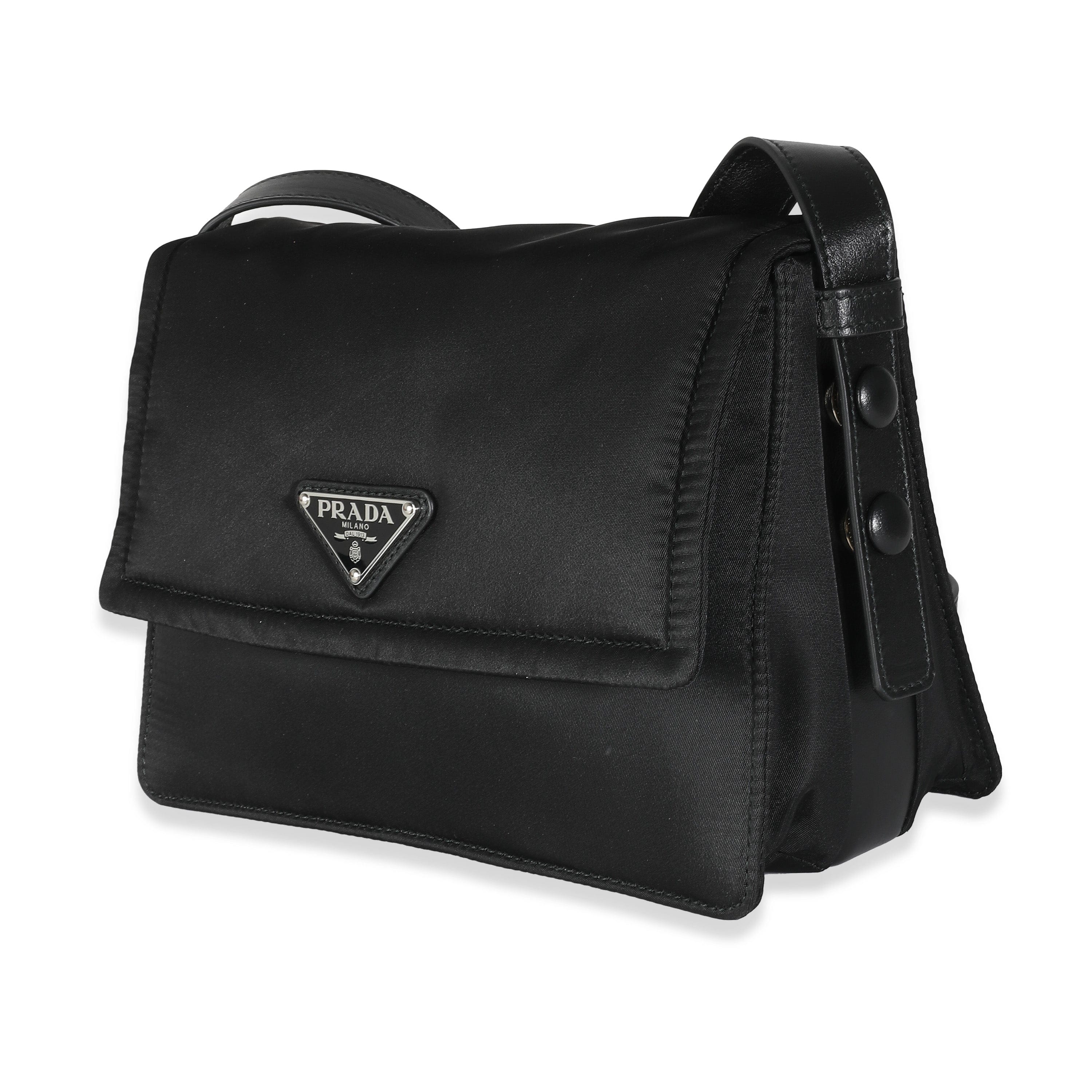 Prada Prada Black Small Padded Re-Nylon Shoulder