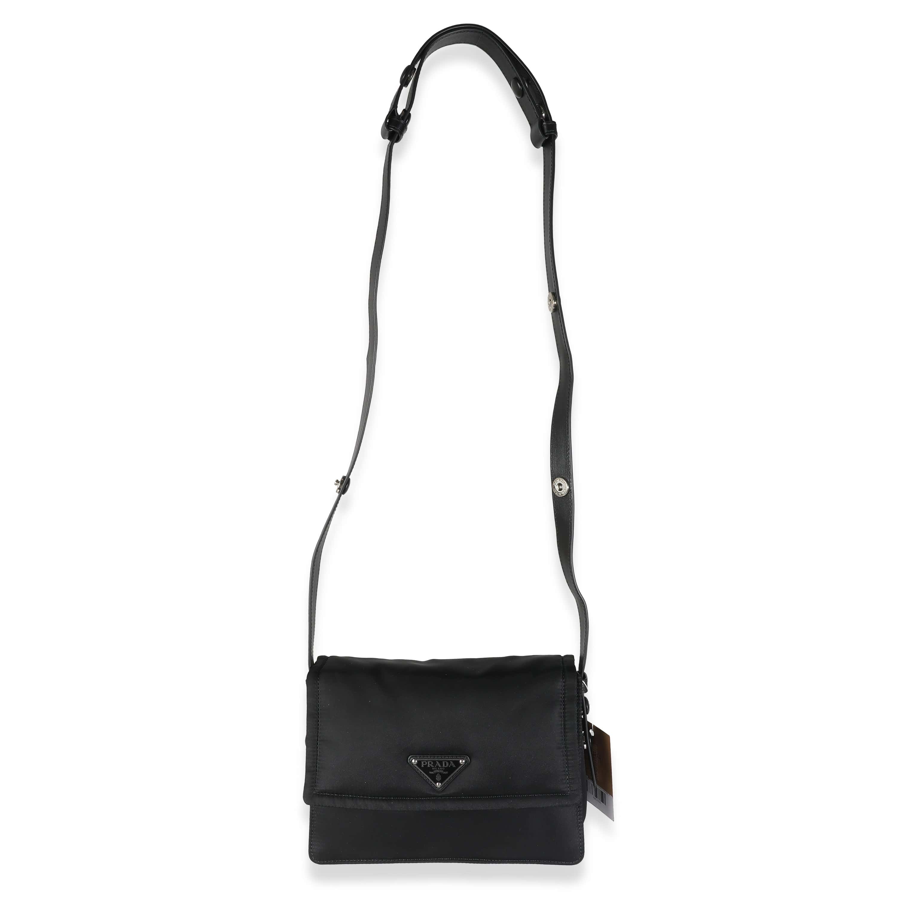 Prada Prada Black Small Padded Re-Nylon Shoulder