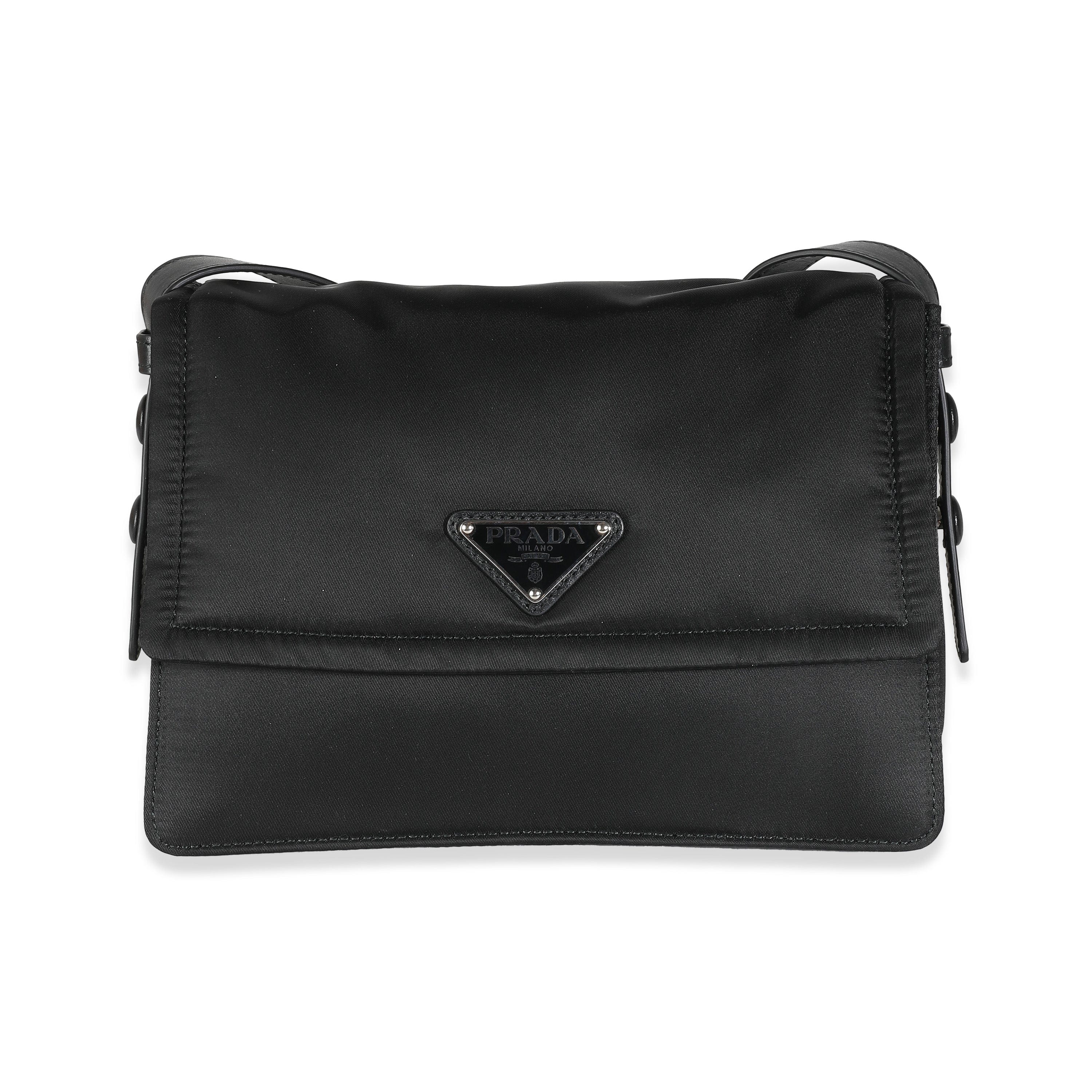 Prada Prada Black Small Padded Re-Nylon Shoulder