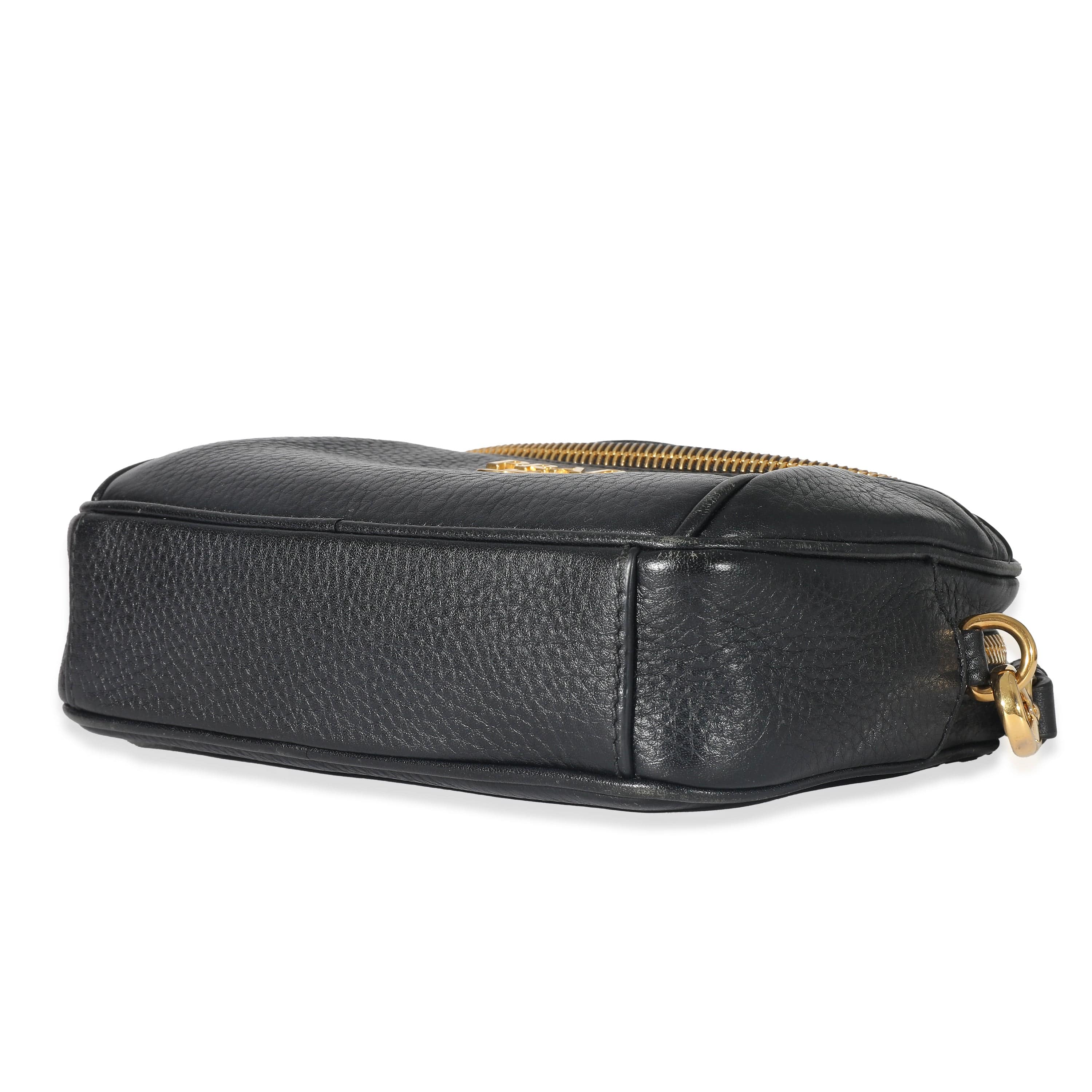 Prada Prada Black Vitello Daino Convertible Belt Bag