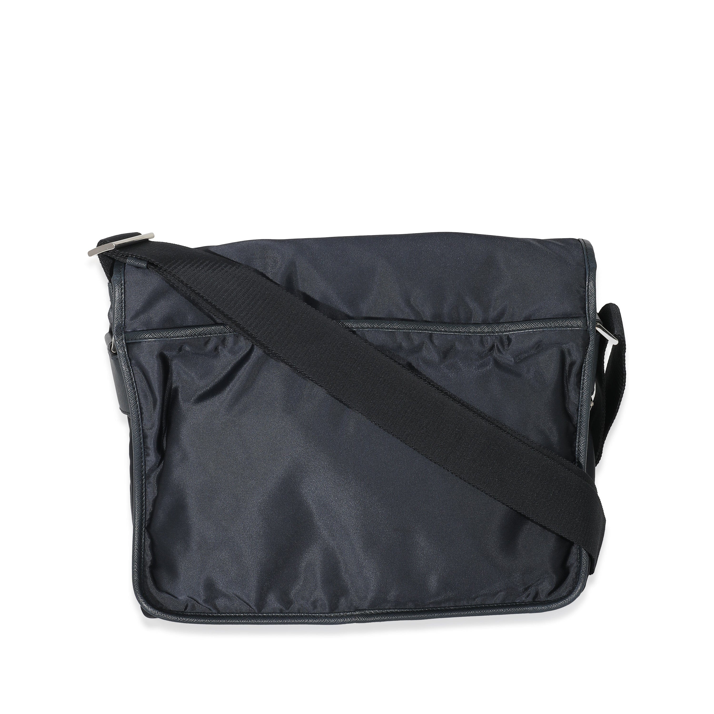 Prada Prada Navy Tessuto Logo Messenger