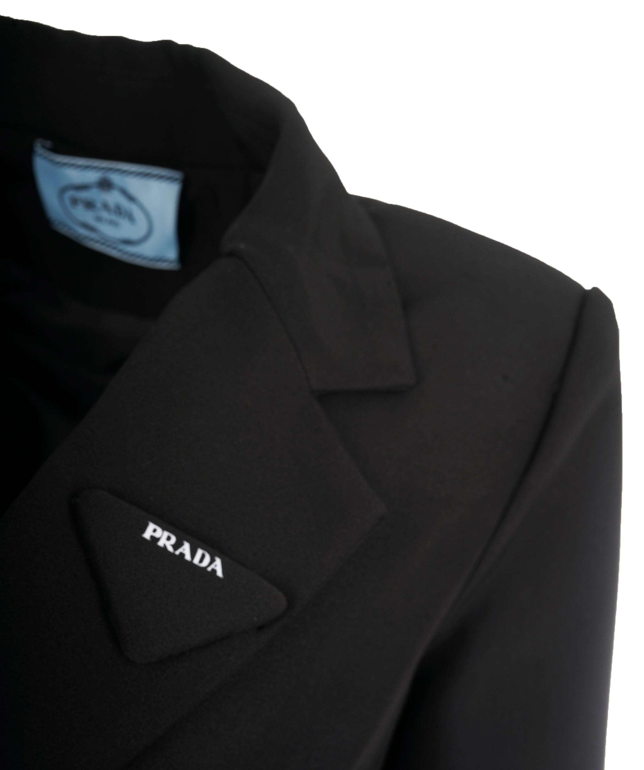 Prada Prada Logo Double Breasted Black Jacket  ALC1428