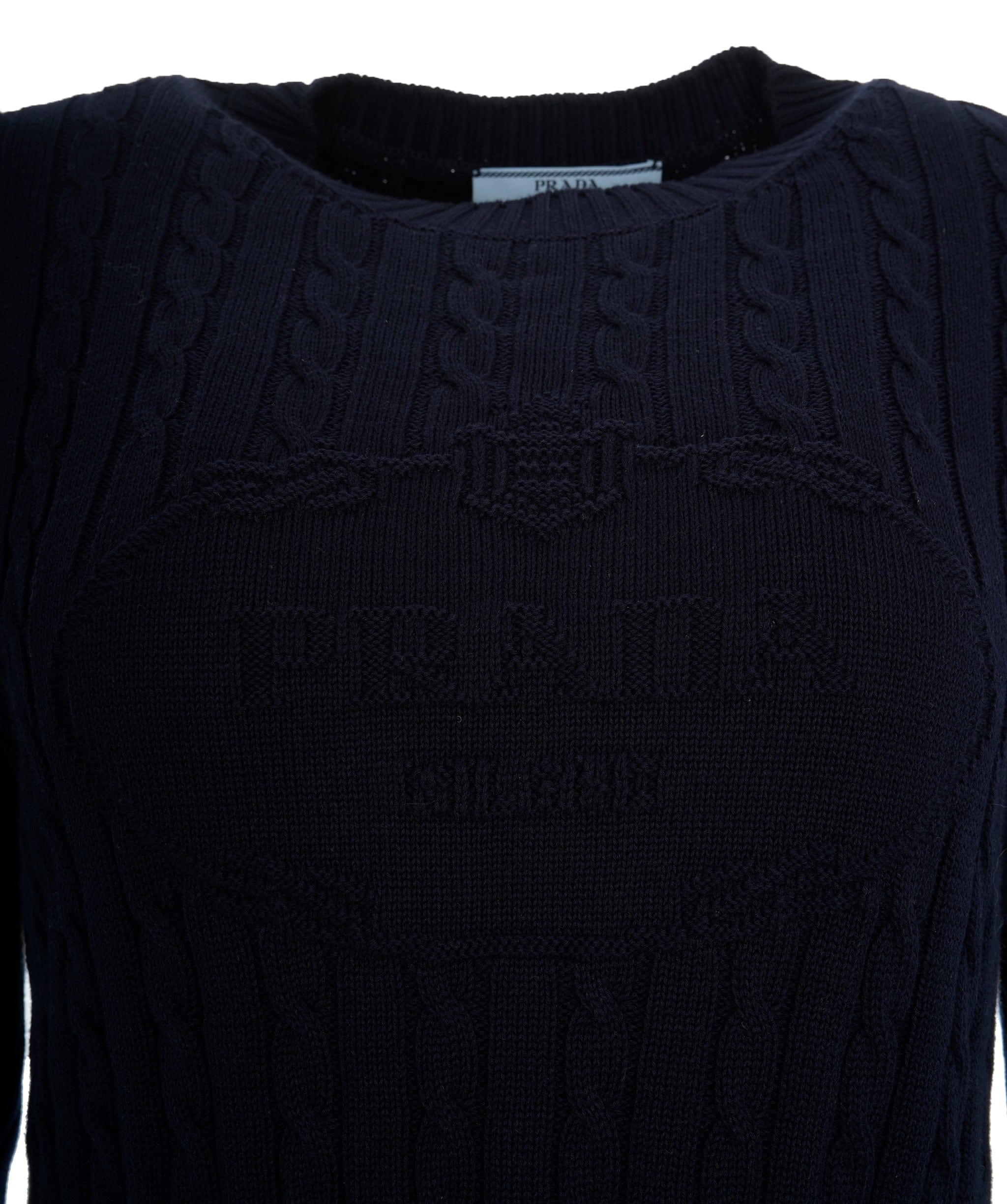 Prada Prada Milano Navy Blue Crewneck Jumper ALL0599