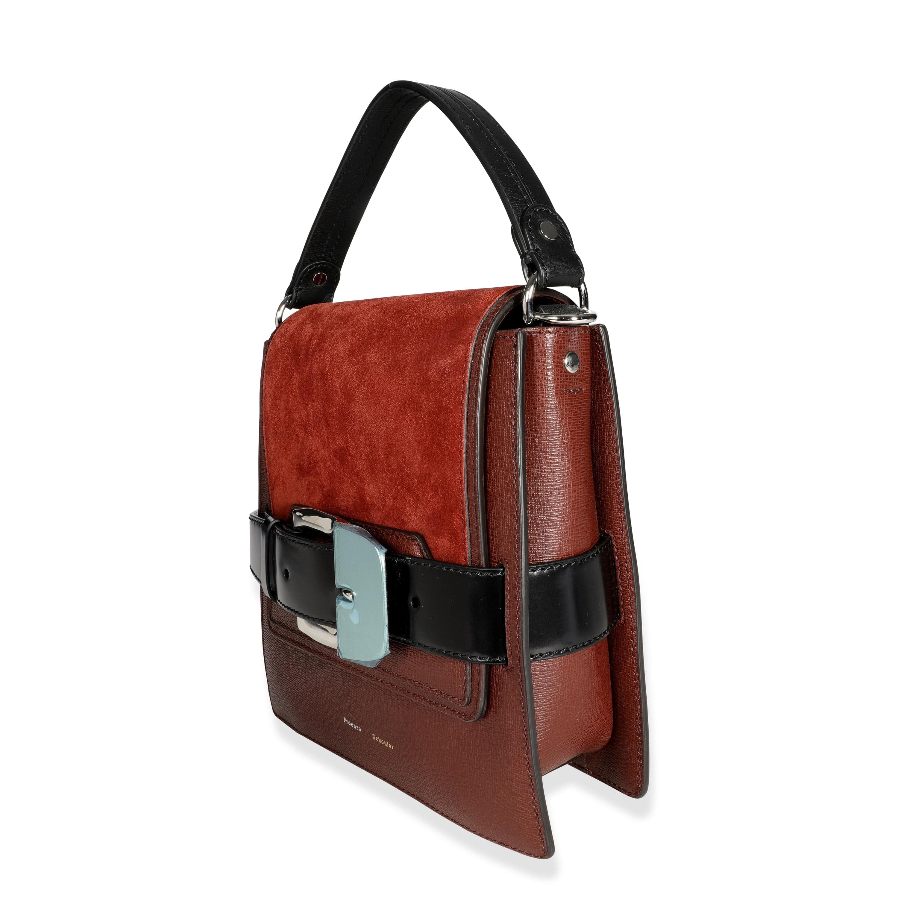 Proenza Schouler Proenza Schouler Russet Calfskin & Suede Buckle Trapeze Bag