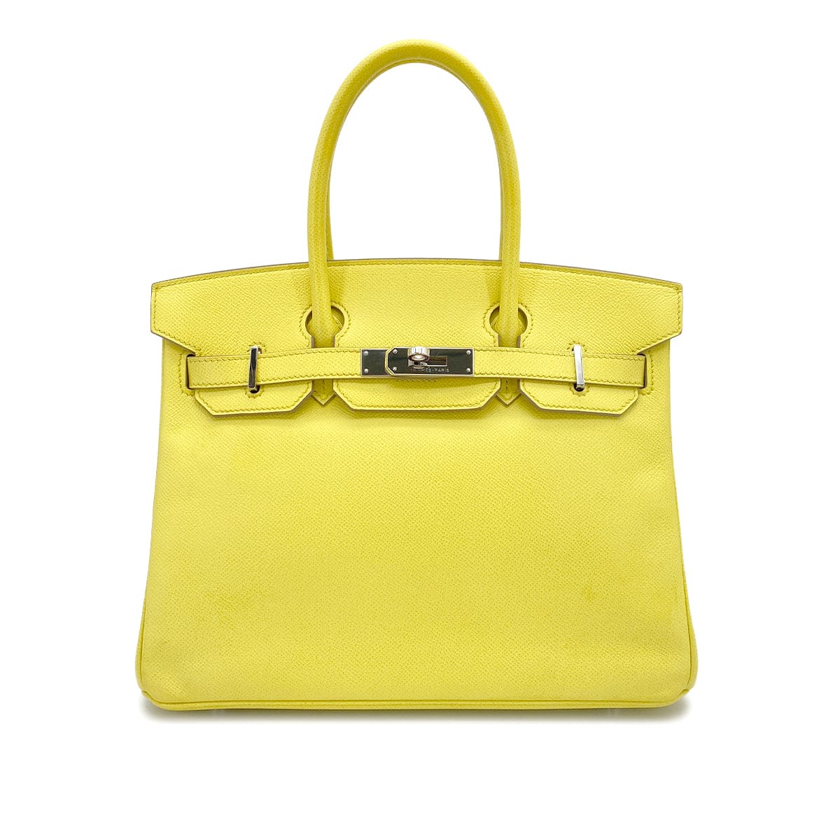 PURPOSE HERMES BIRKIN 30 LIME VEAU EPSOM HAND BAG 2013 SQUARE Q PALLADIUM HARDWARE 90322805