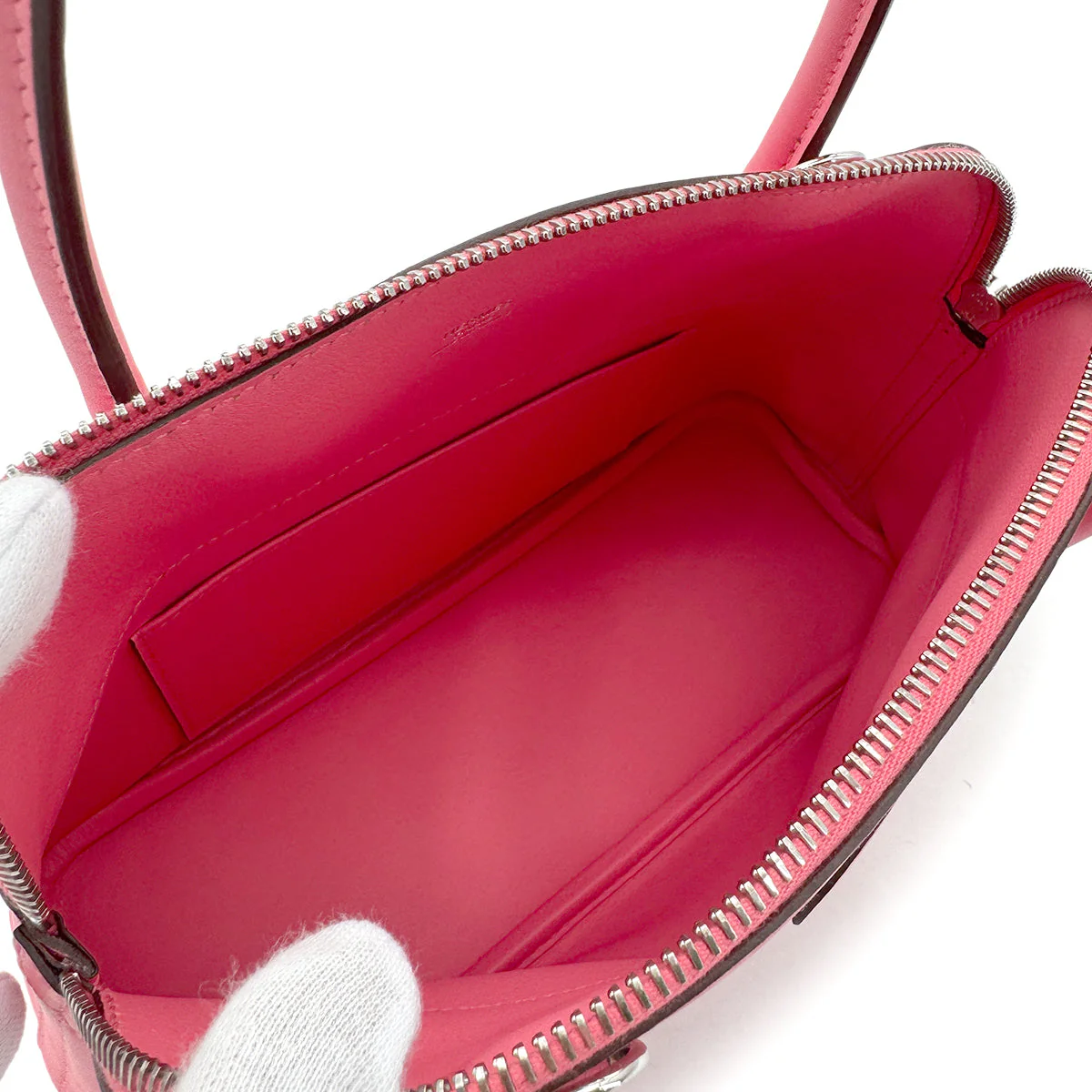 PURPOSE HERMES BOLIDE 27 ROSE AZALEE VEAU SWIFT HAND SHOULDER BAG D 90294140