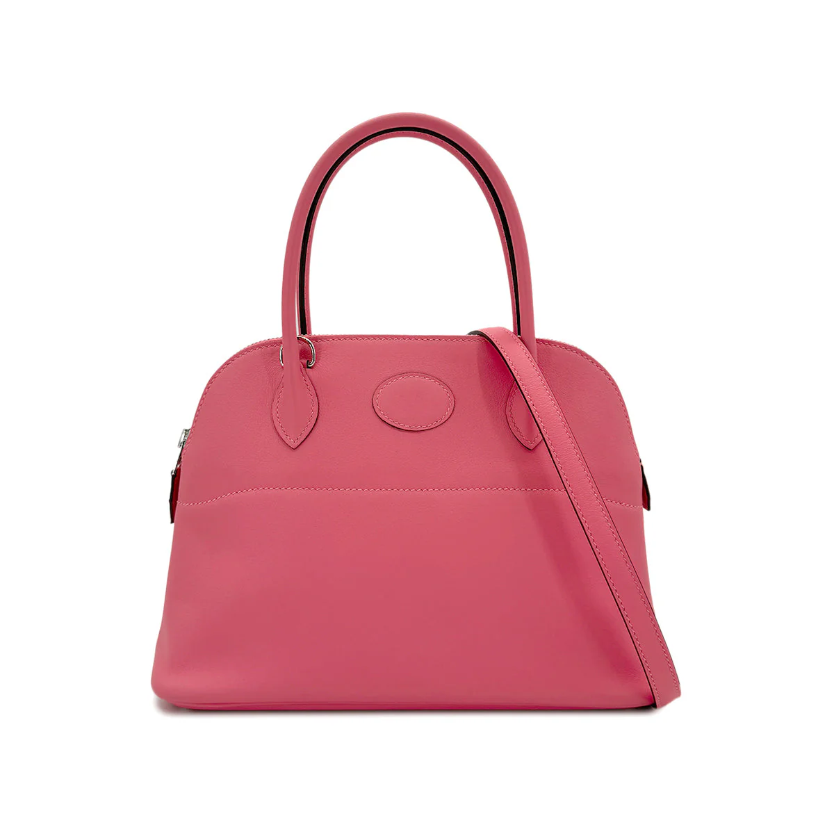 PURPOSE HERMES BOLIDE 27 ROSE AZALEE VEAU SWIFT HAND SHOULDER BAG D 90294140