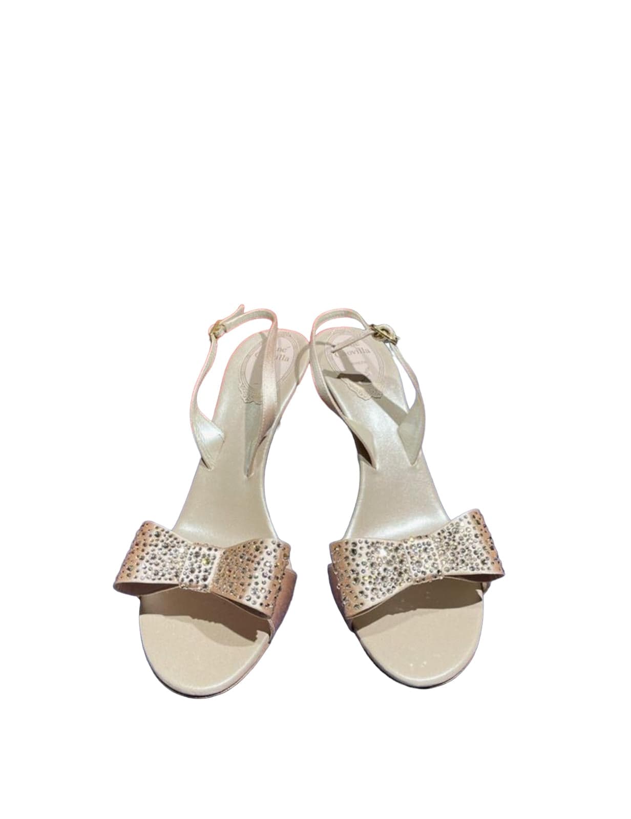 Rene Caovilla RC Cream Bow High Heels - 37.5