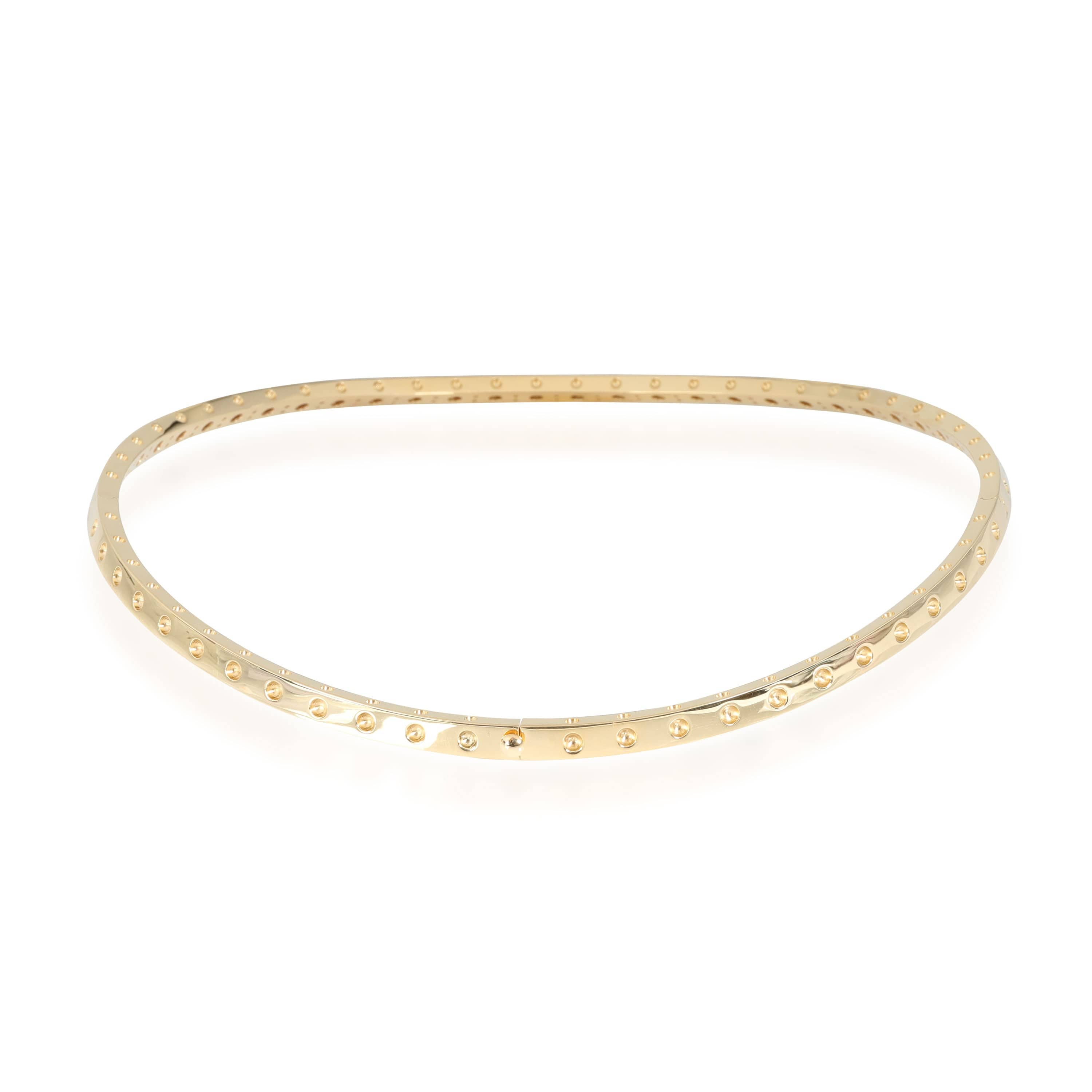 Roberto Coin Roberto Coin Pois Moi Hinged Diamond Choker Necklace in 18k Yellow Gold 0.08 Ctw