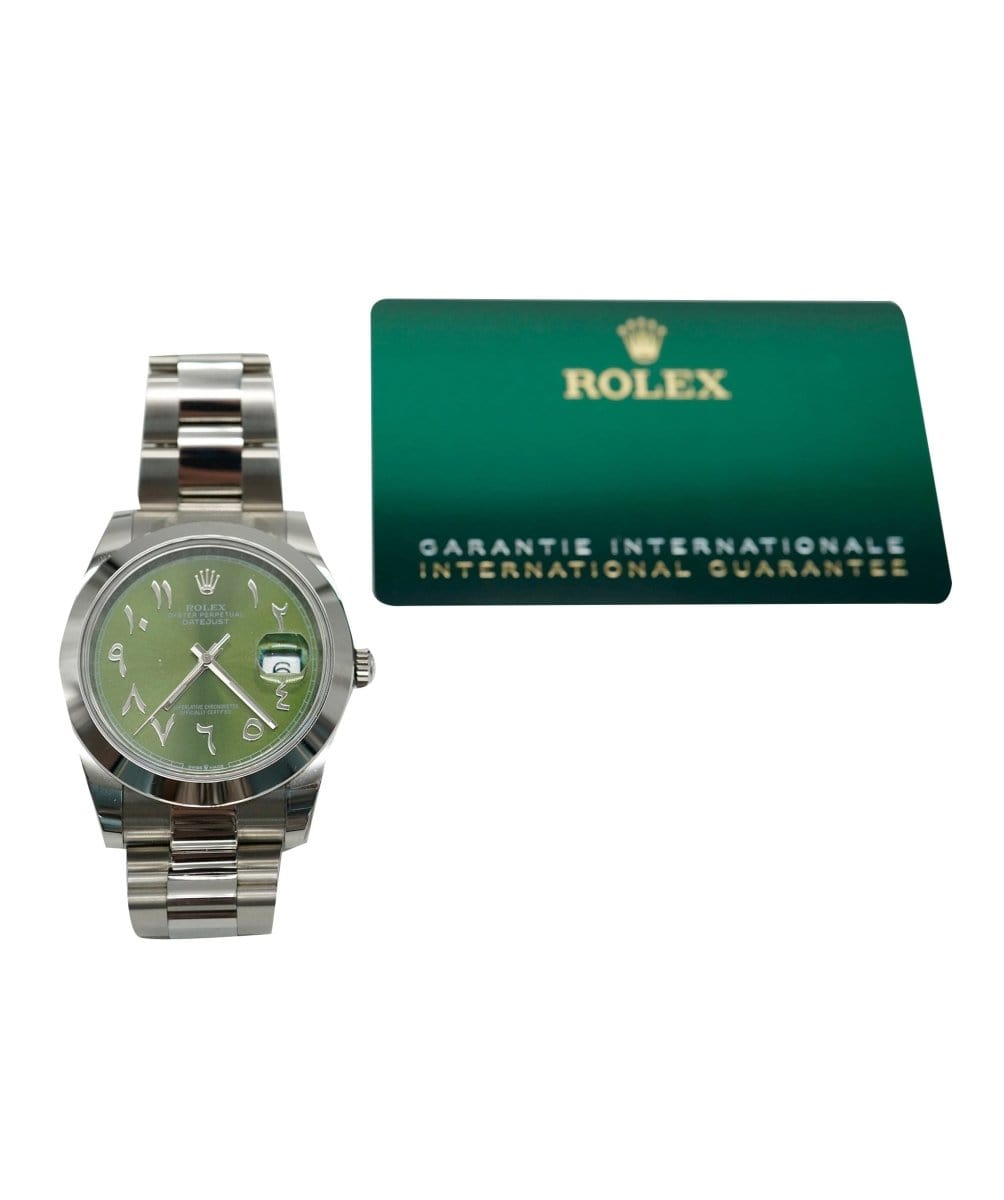 116300 Datejust II 41mm, Arabic Green Dial, Full set, B&P AGC1491