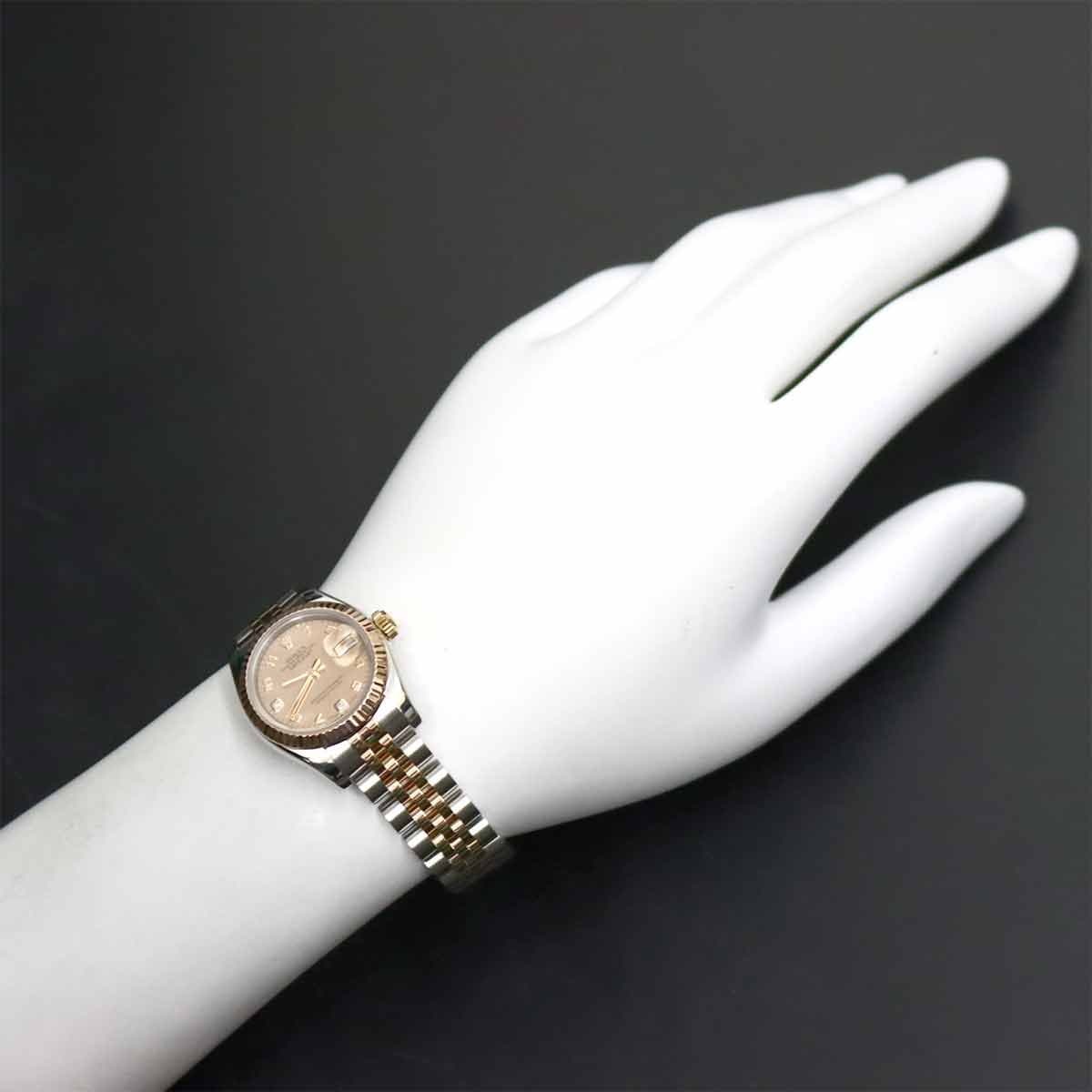 ROLEX ROLEX Datejust 179171N2BR Serial D 2P Diamond Pink Gold Dust Dial 90301609