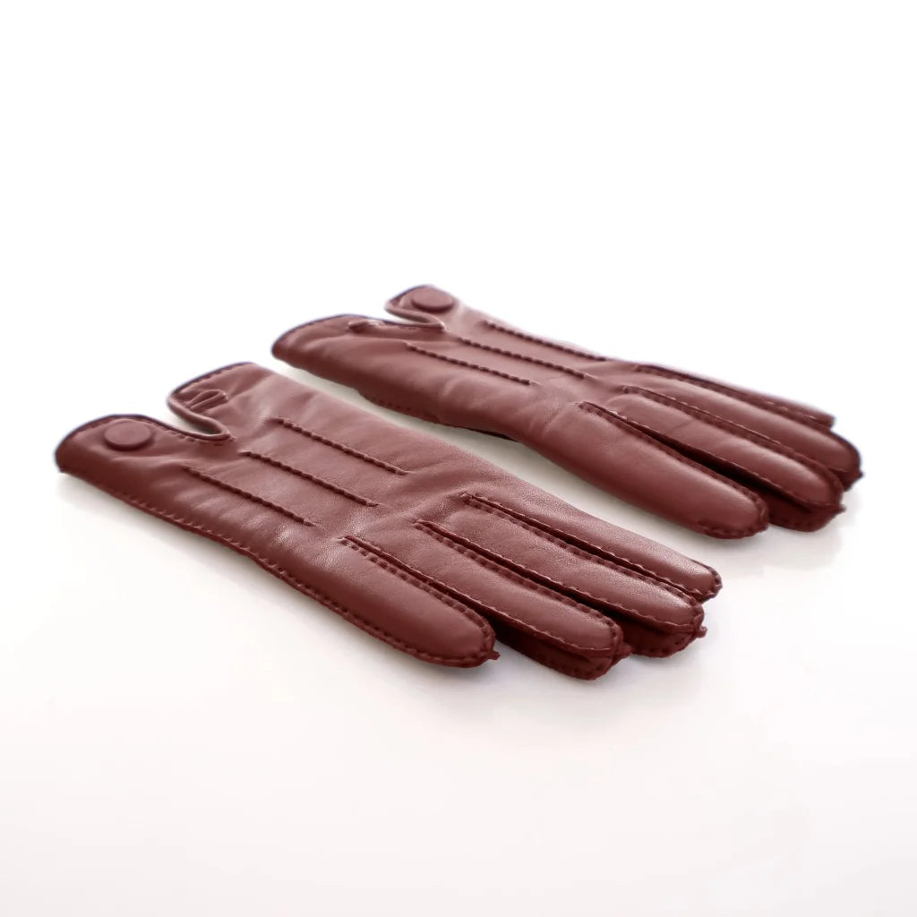 Hermes Rouge H Nervures Droites Gloves