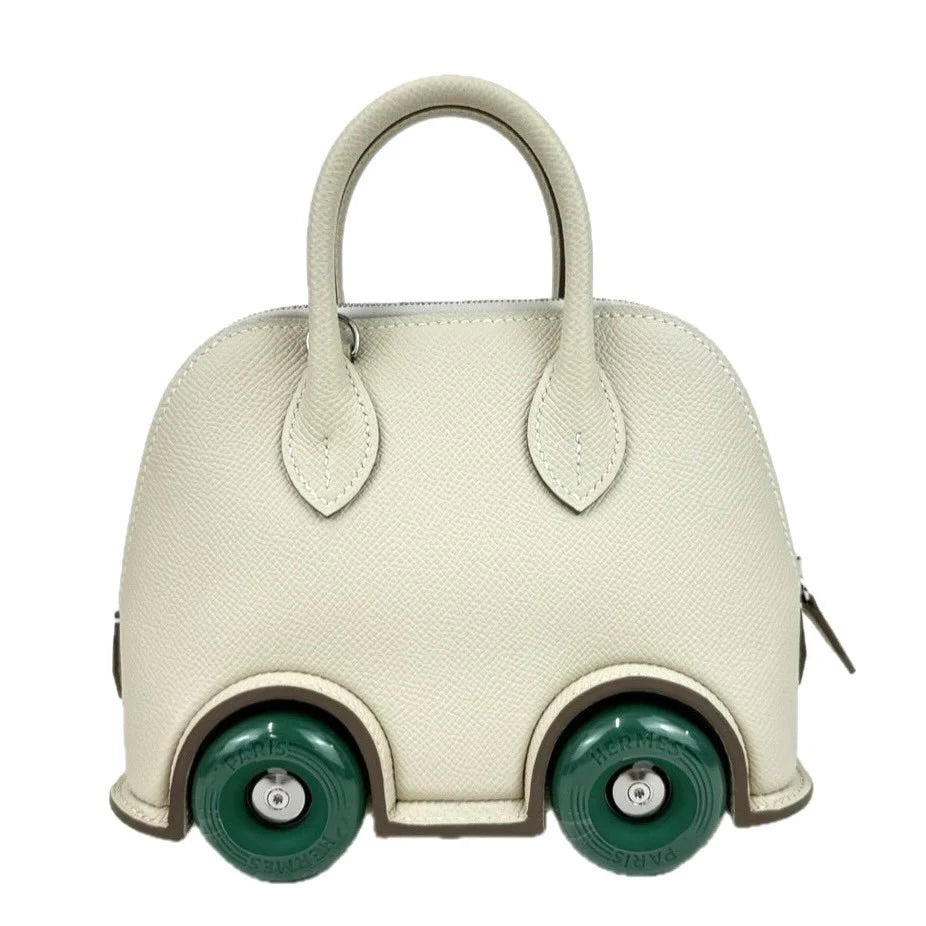 Hermes Bolide on Wheels Craie Epsom PHW #B SKCB-113024