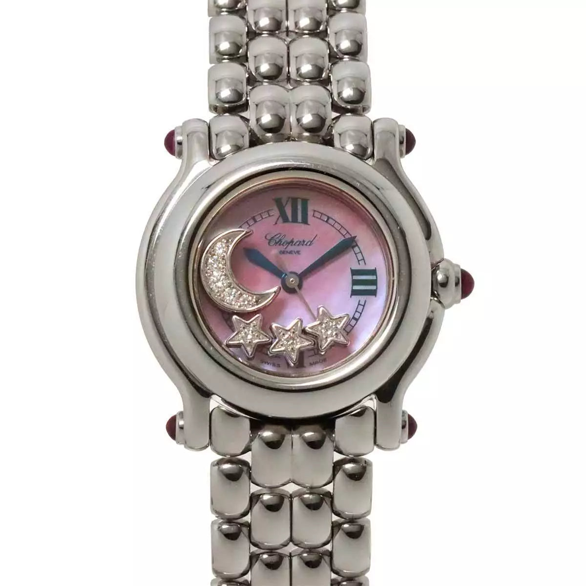 Chopard Happy Sport 27/8250-42 Quartz 4P Diamond Pink Shell Watch 90257054