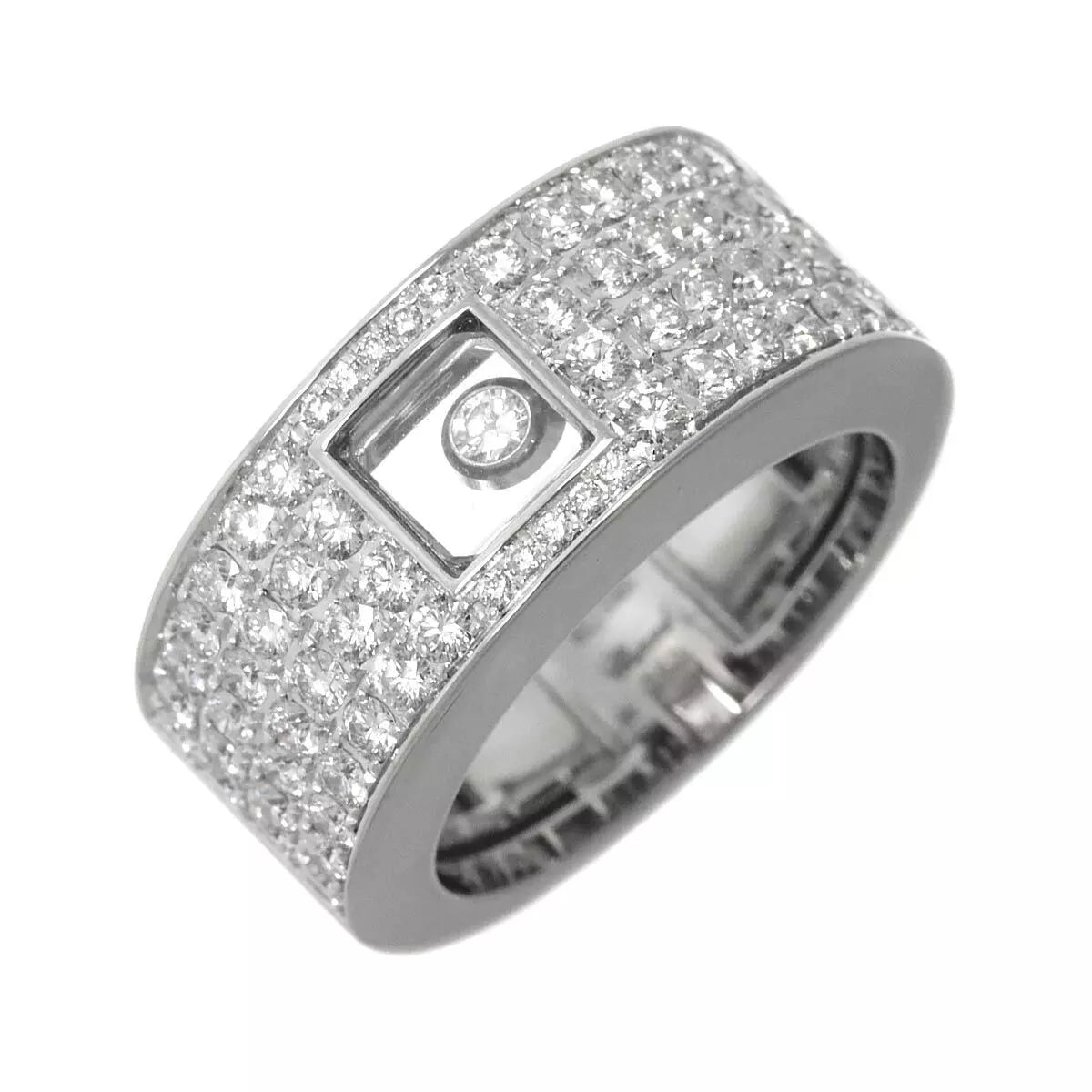 Chopard Happy Diamond Ring 18K WG 750 Size6.5-6.75(US) 90249240