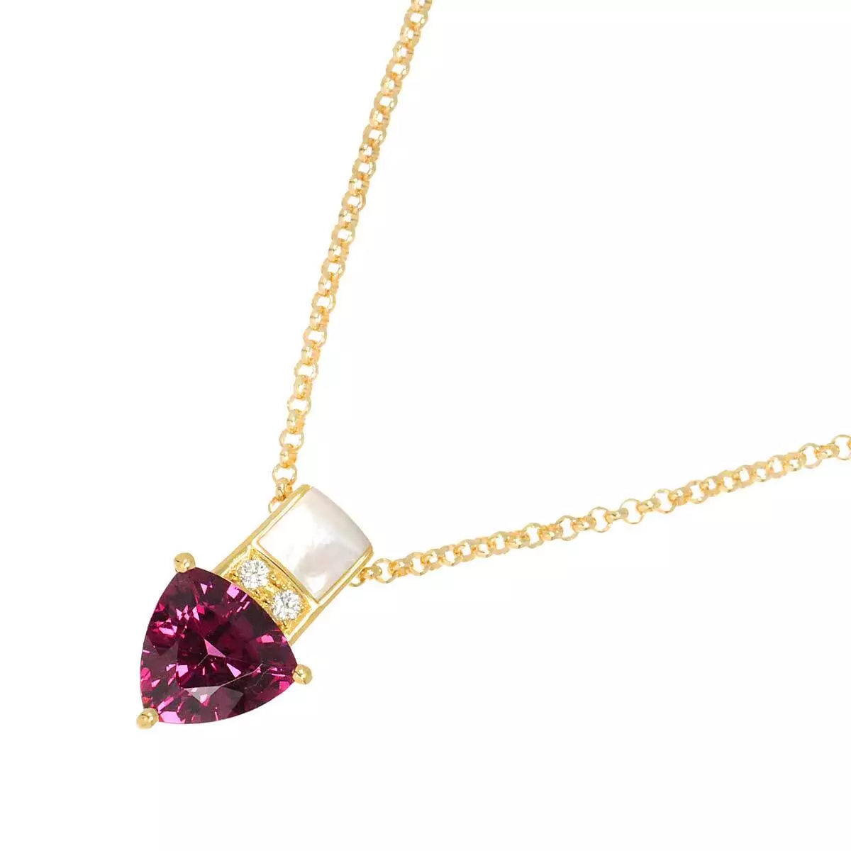 TASAKI Rhodolite Garnet 0.04ct Multi Stone Necklace 18K YG 750 90236192