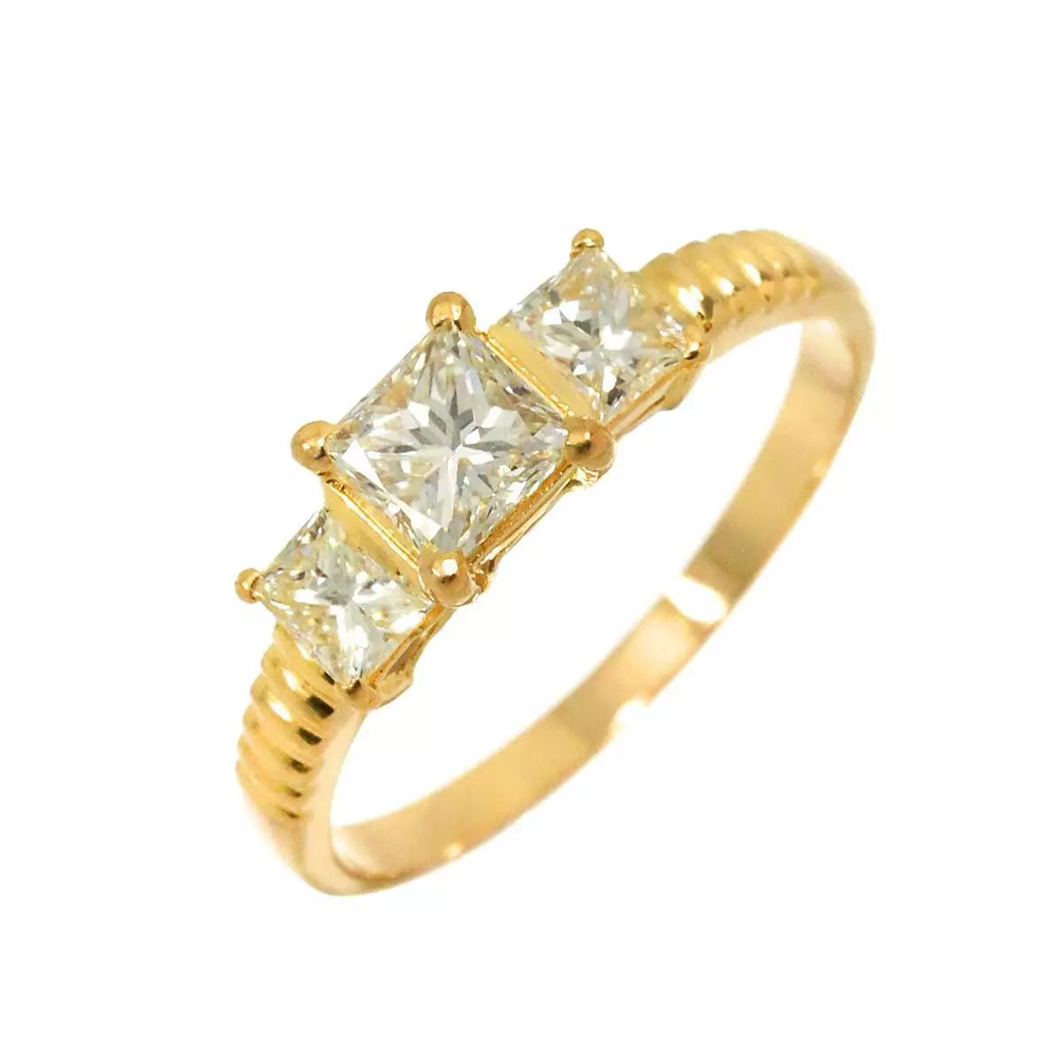 Diamond 1.07ct Ring 18K YG Yellow Gold 750 6.75(US) 90257249