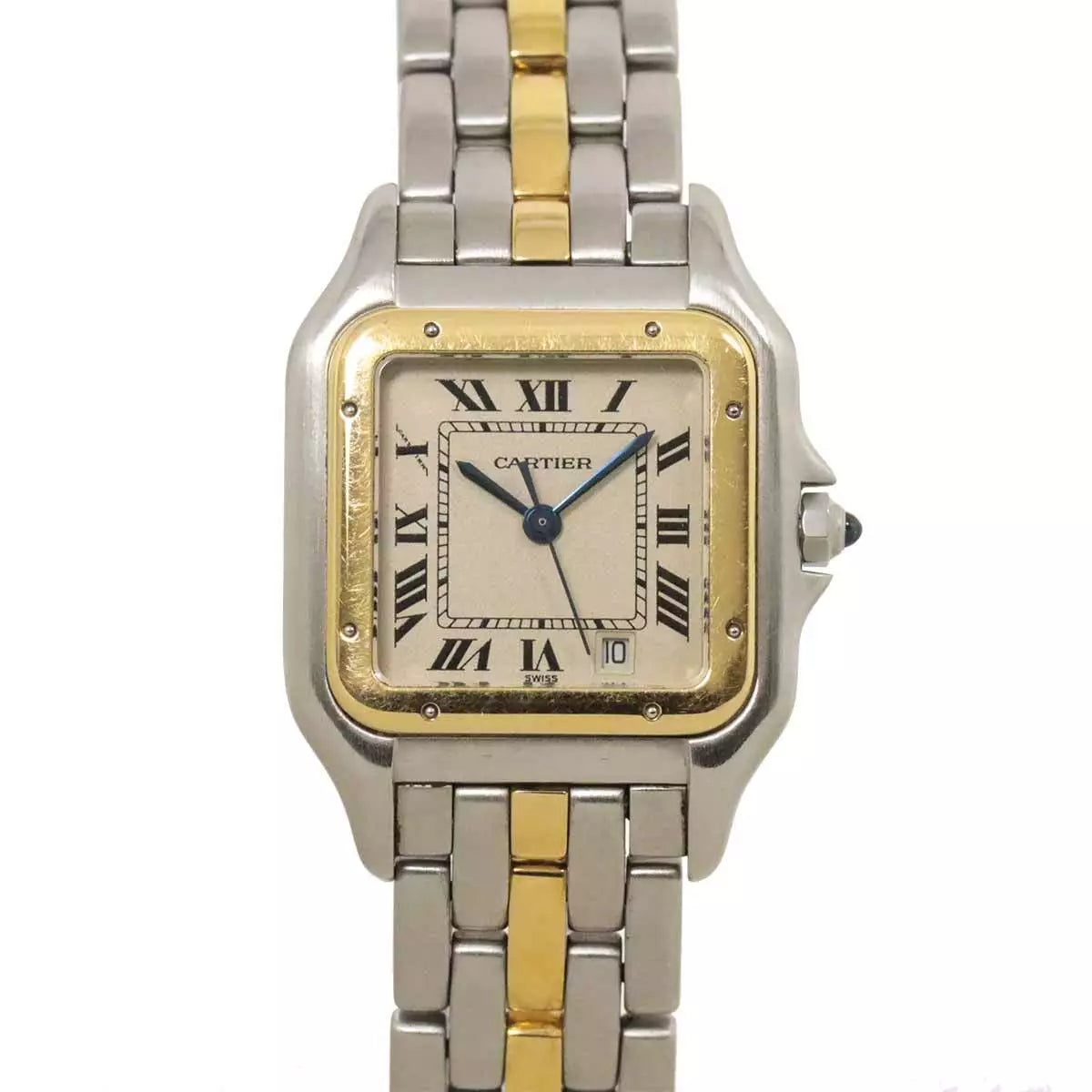 Cartier Panthere MM 1Row 83083241 YG Quartz Date Cream Dial Boys 90252462