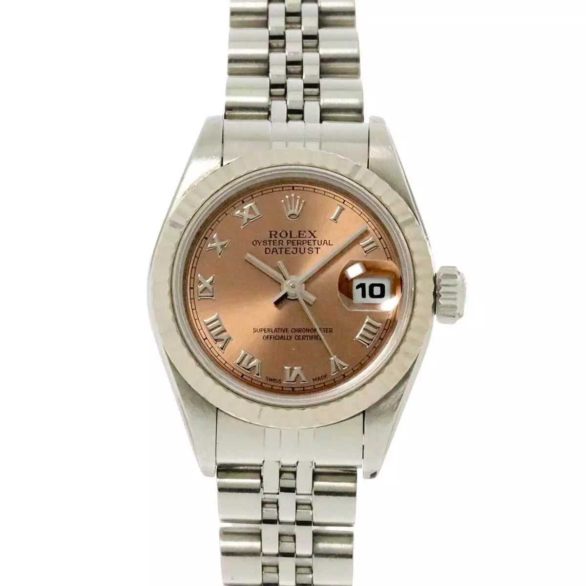 ROLEX Datejust 69174 Serial T Pink Dial 750 White Gold Ladies Watch 90239520