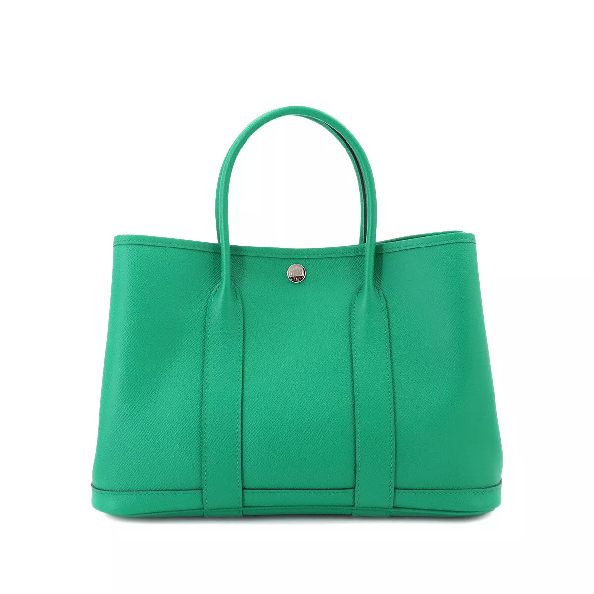 HERMES Garden Party TPM Tote Bag Veau Epsom Leather Vert Jade 90247097