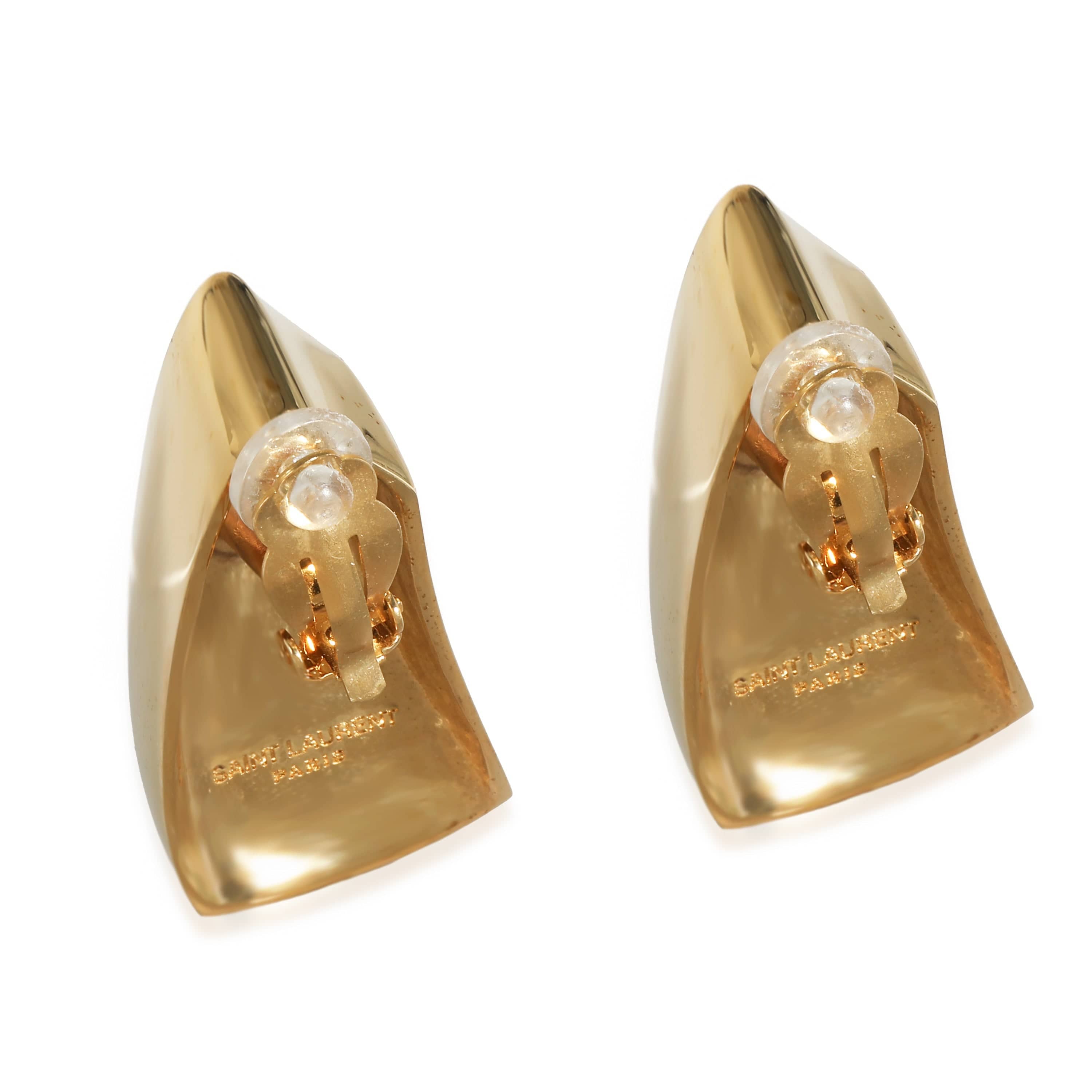 Saint Laurent Saint Laurent Comet Triangle Clip-On  Earring in  Base Metal