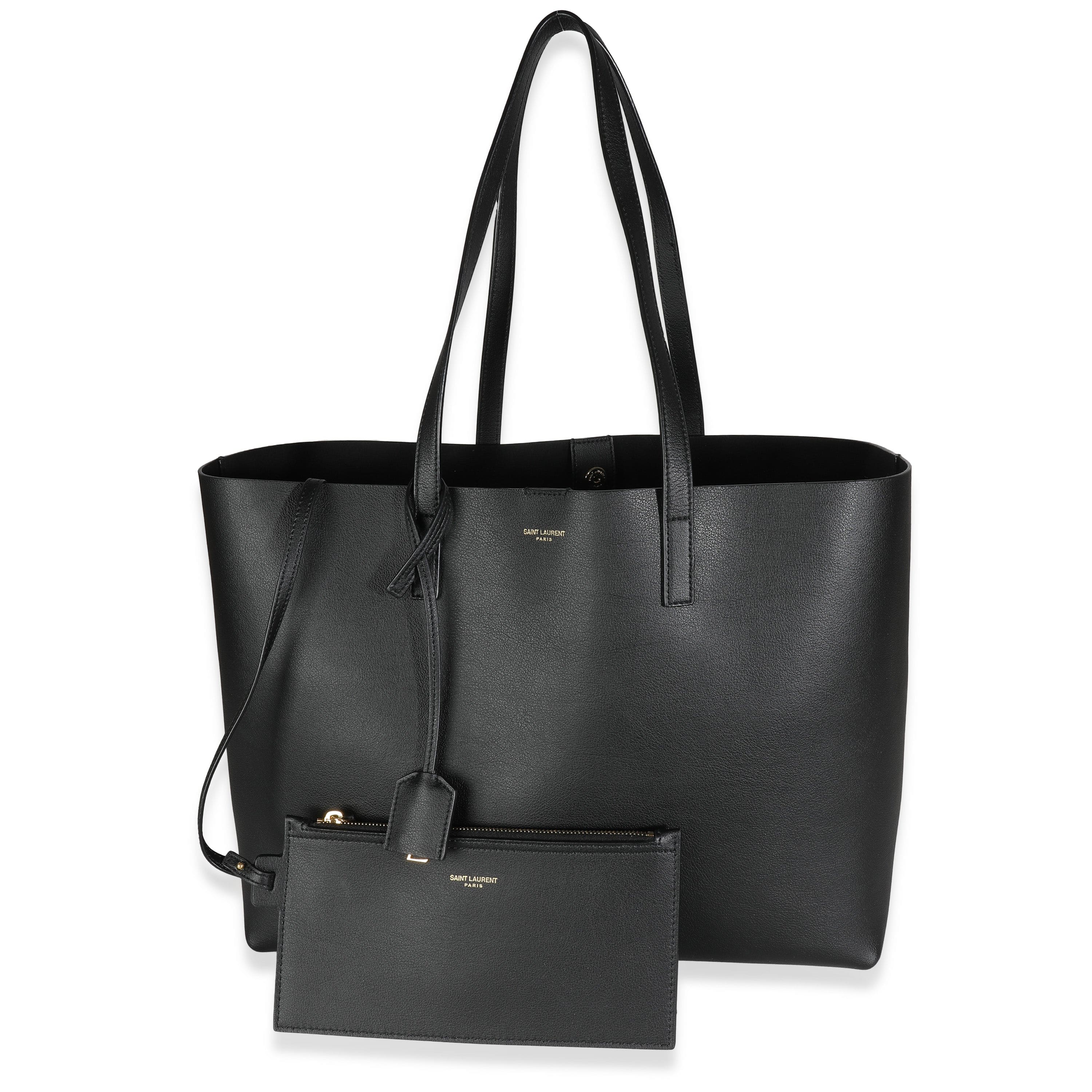 Saint Laurent Saint Laurent Black Calfskin East West Shopping Tote