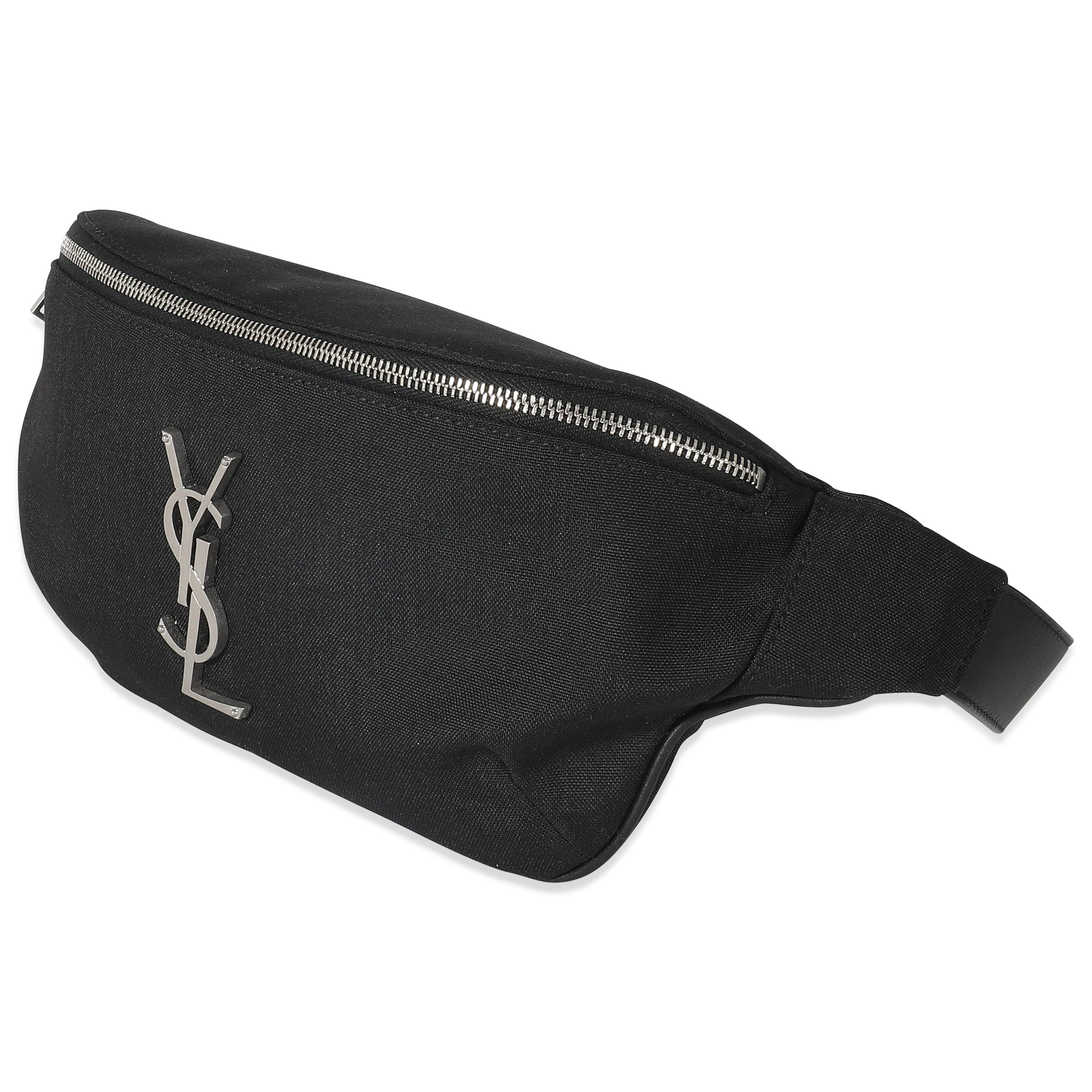 Saint Laurent Saint Laurent Black Canvas Cassandre Classic Belt Bag