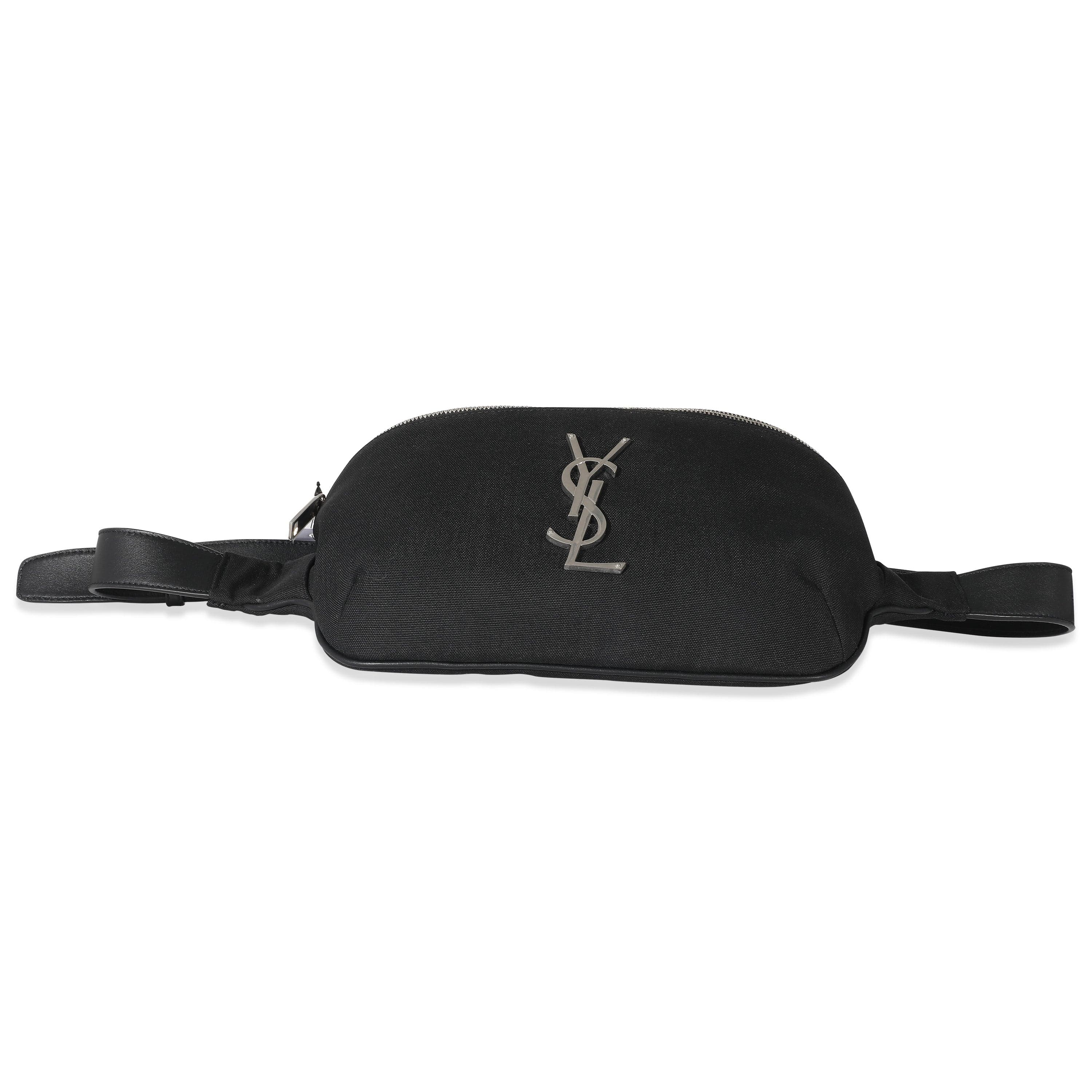 Saint Laurent Saint Laurent Black Canvas Cassandre Classic Belt Bag