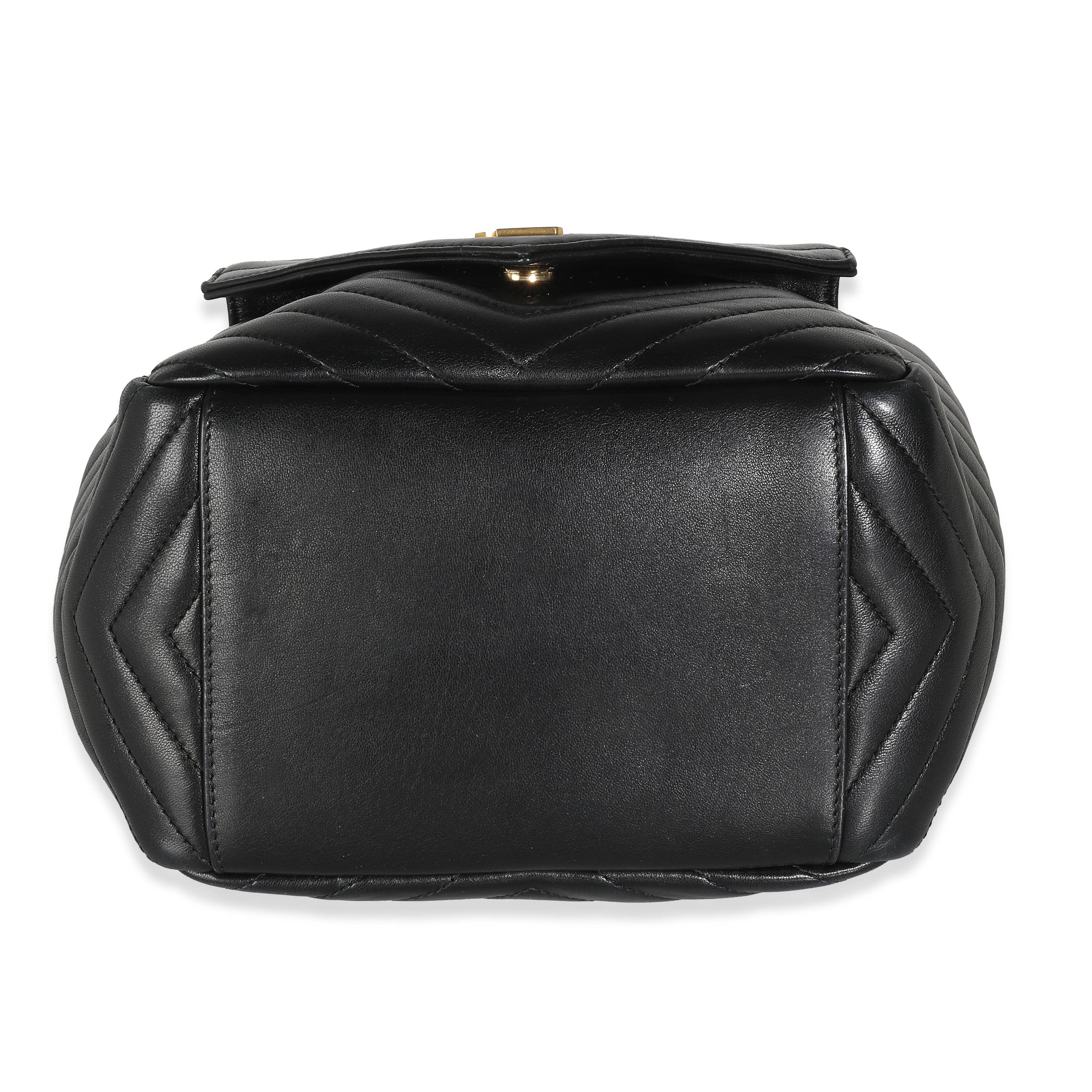 Saint Laurent YSL Black Matelasse Lambskin Joe Backpack