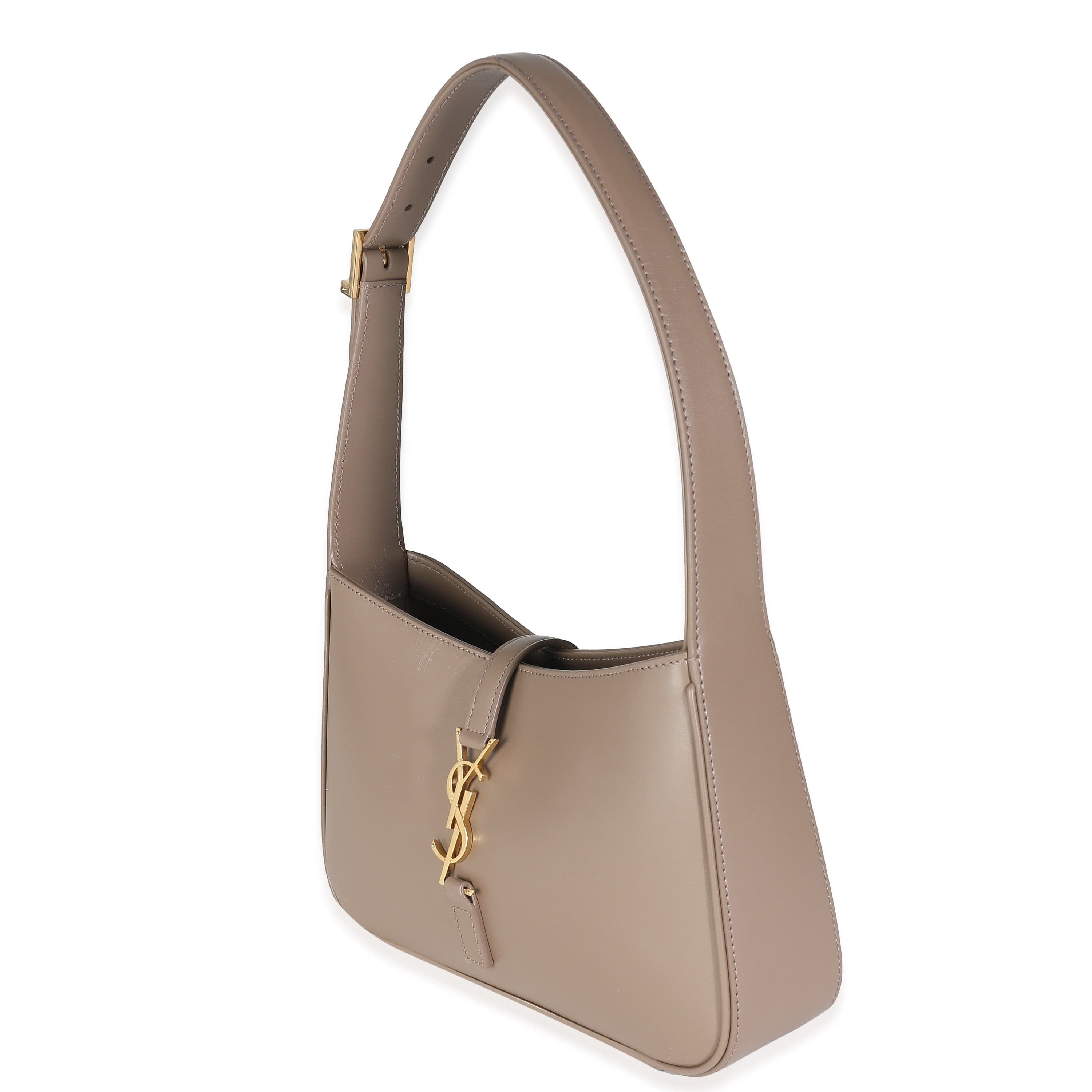 Saint Laurent YSL Taupe Smooth Calfskin Le 5 A 7 Hobo