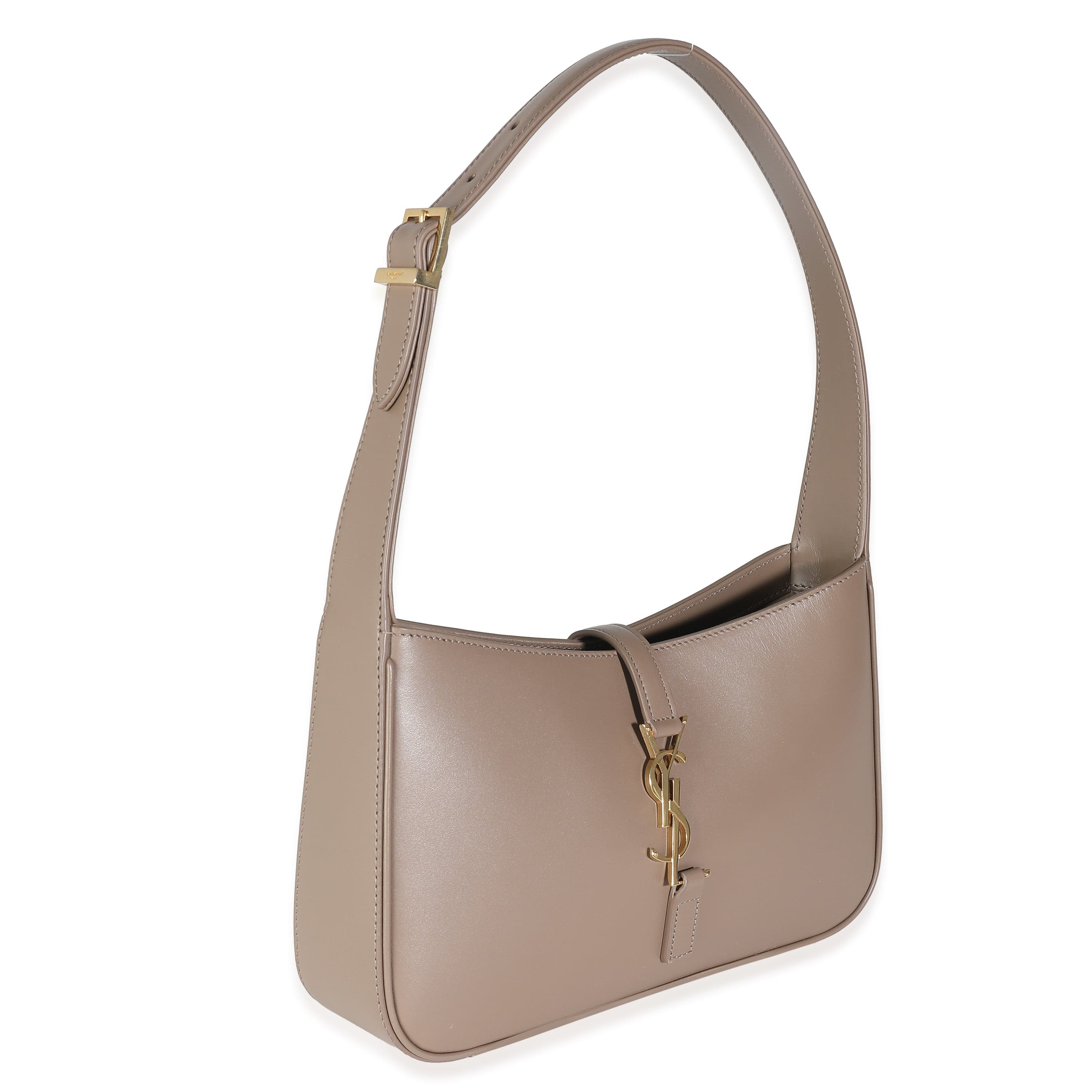 Saint Laurent YSL Taupe Smooth Calfskin Le 5 A 7 Hobo