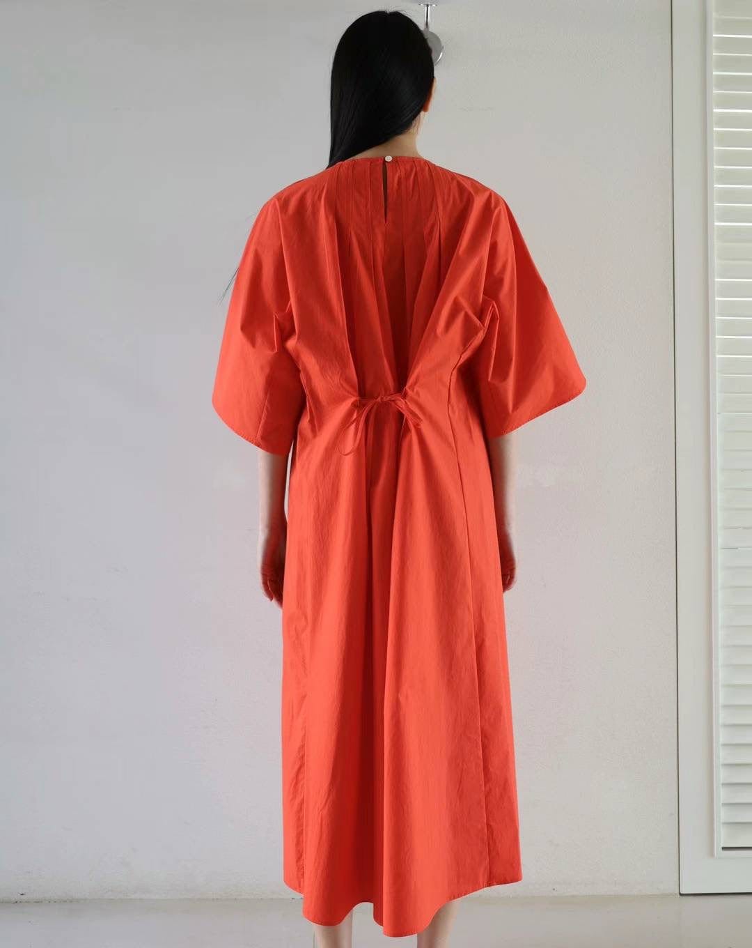 SEOUL COLLECTION BACK TIE UP COTTON MAXI DRESS (فستان) “SANDRA”