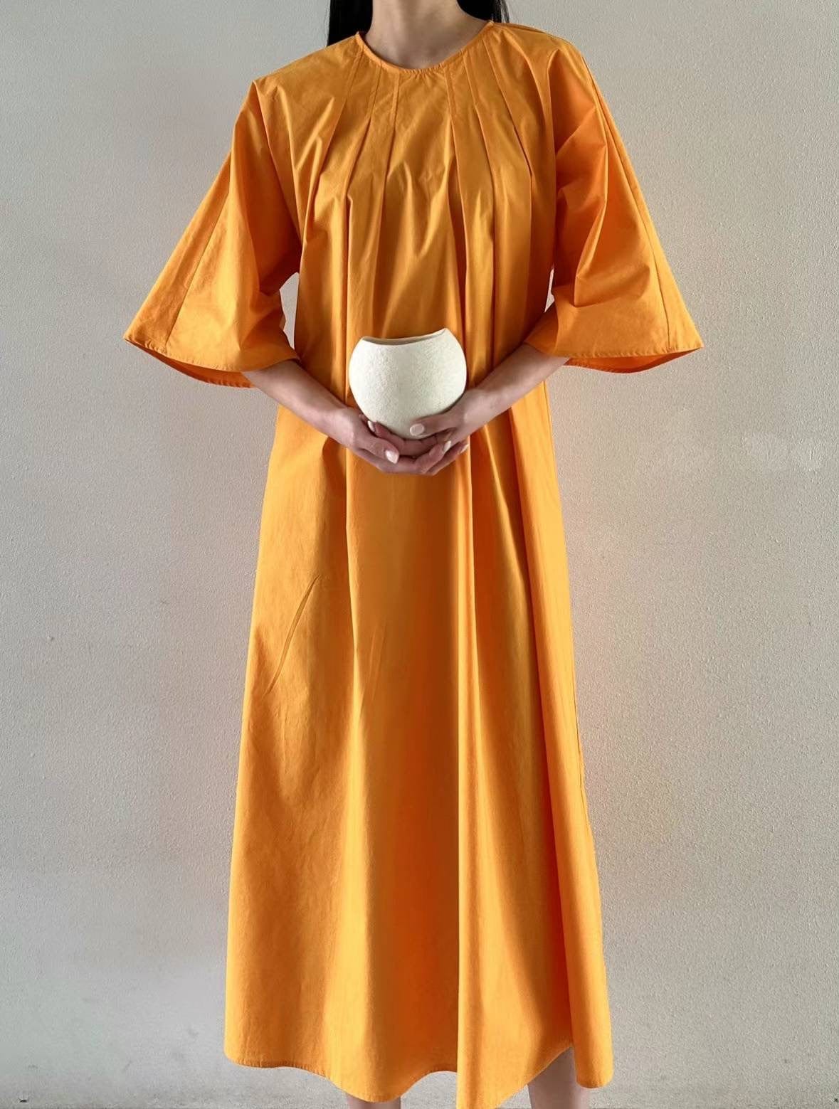 SEOUL COLLECTION BACK TIE UP COTTON MAXI DRESS (فستان) “SANDRA”