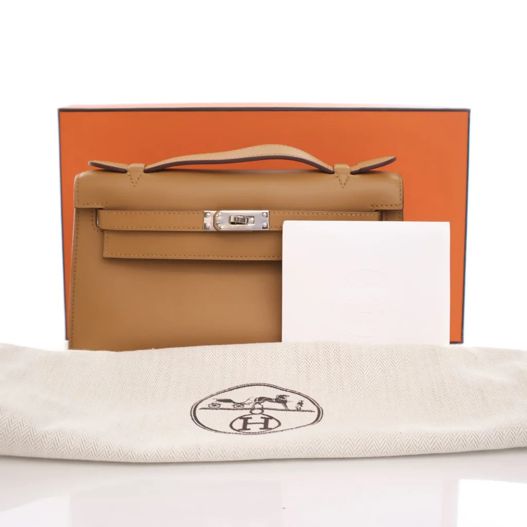 Hermes Kelly Pochette Sesame Swift 6XDSIJ